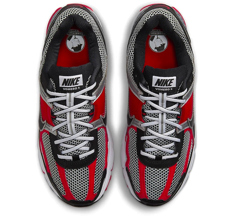Zoom Vomero 5 Metallic Silver University Red
