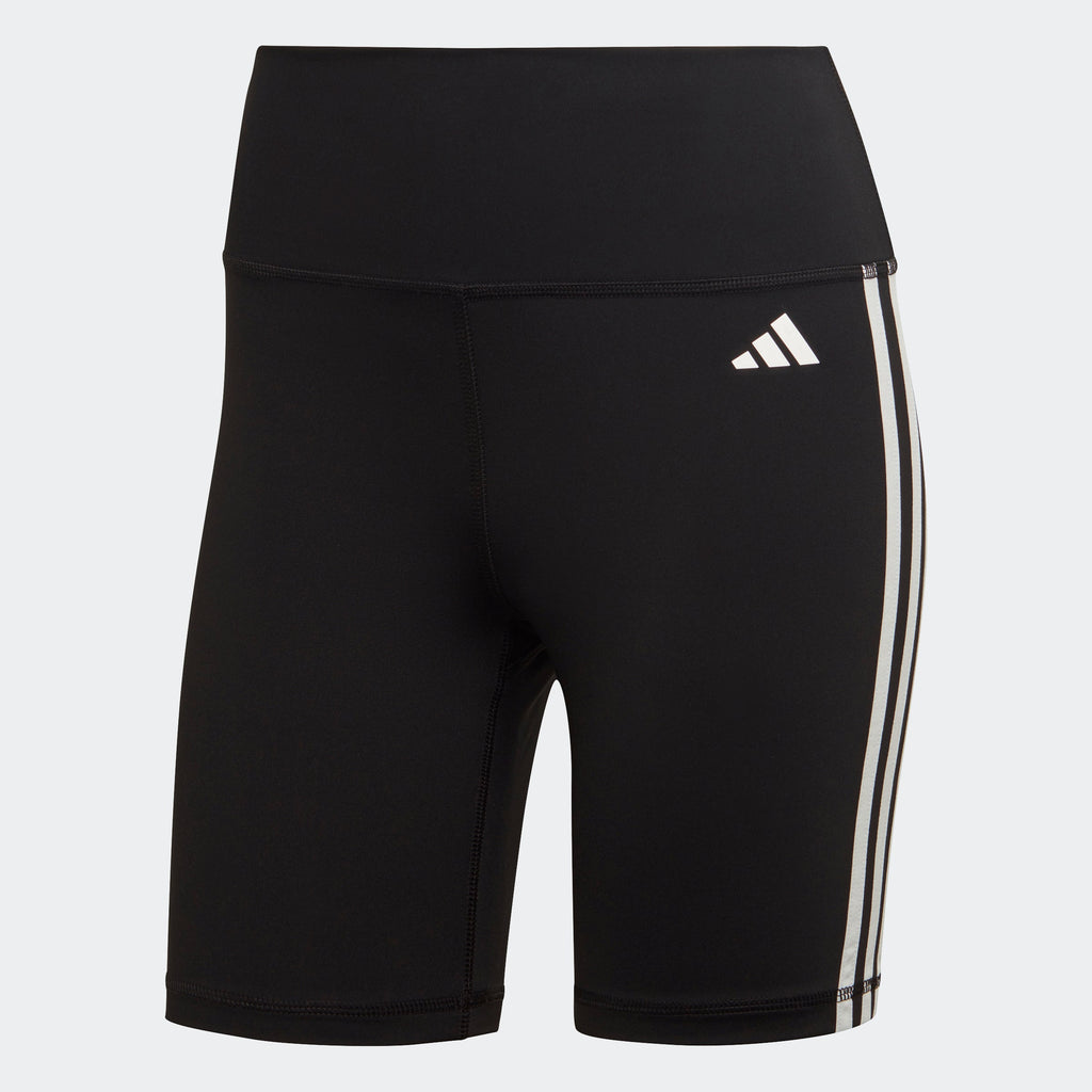 Women's adidas Training Essentials 3-Stripes High-Waisted Short Leggings