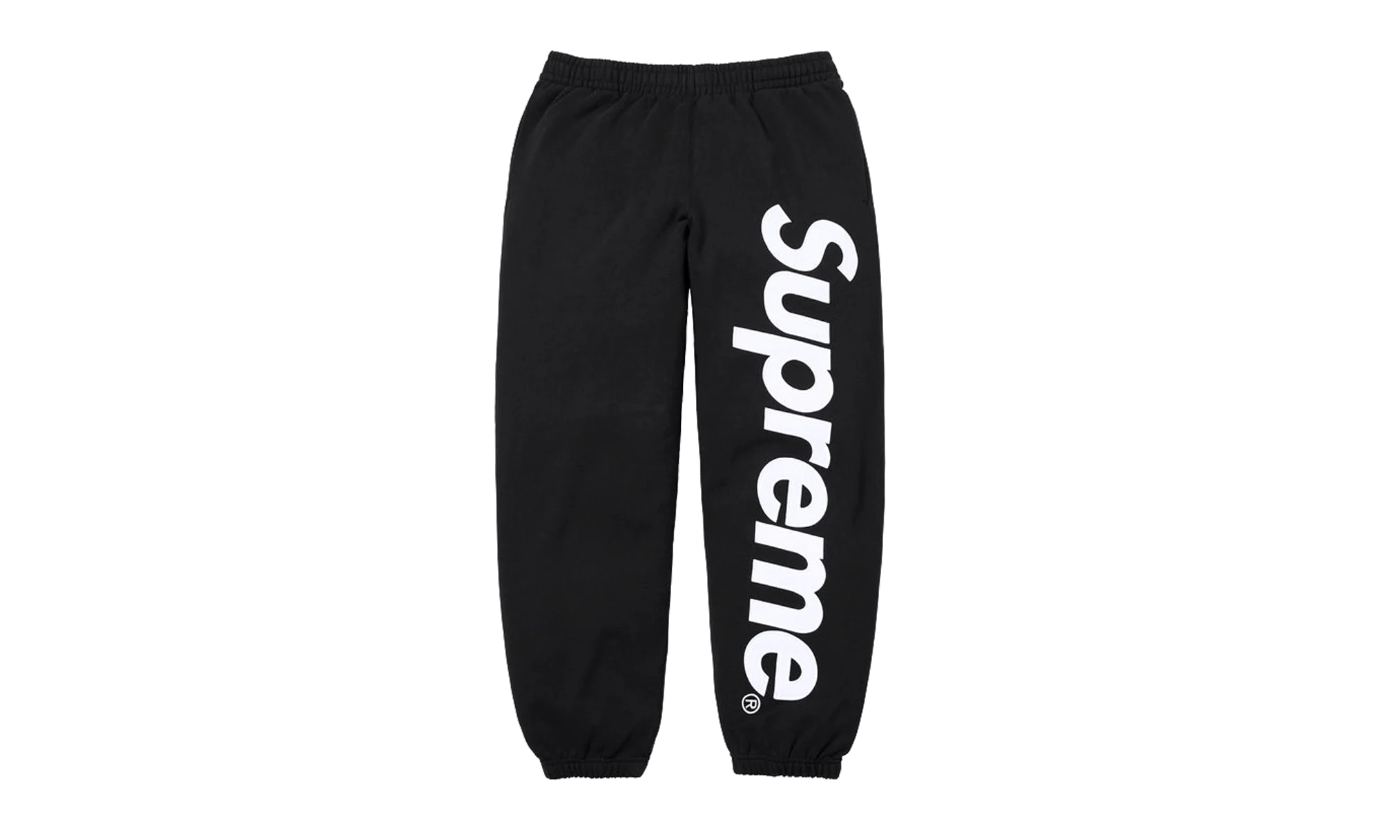 Satin Appliqué Sweatpant "SS26 - Black" SU27515