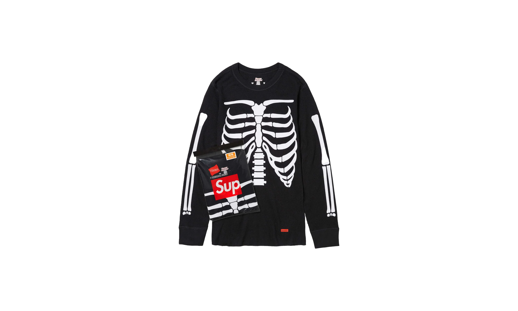 Hanes® Bones Thermal Crew (1 Pack) "FW24 Black" SU739
