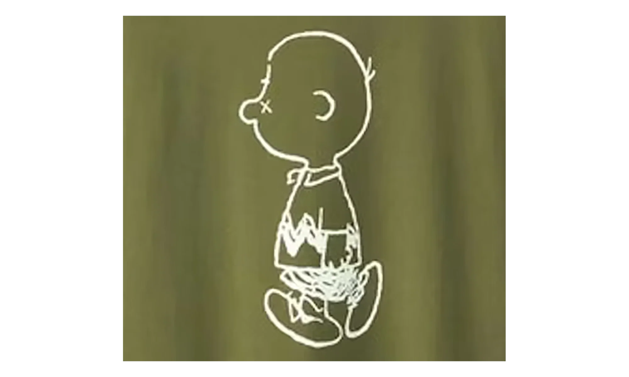 Uniqlo x Peanuts Charlie Brown Tee "Olive" KAWS202496