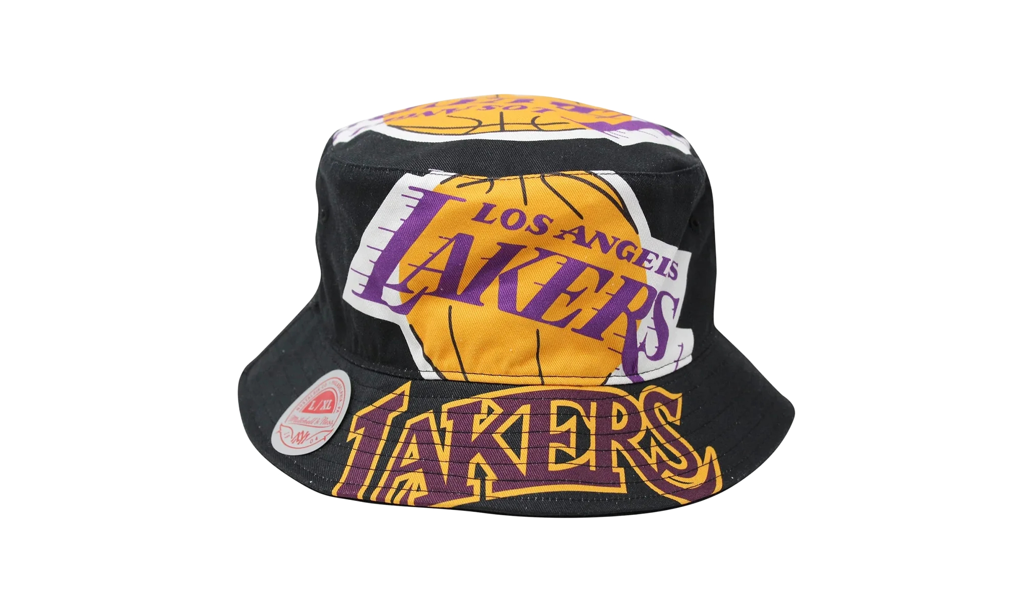 NBA Hardwood Classics Cut Up Bucket Hat "Los Angeles Lakers - Black" BUCKSH21322 LALBLCK