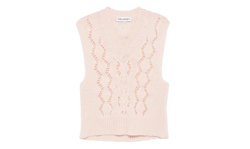 Our Legacy Cable Michigan Tank Vest Pink "Pink" M4243CD