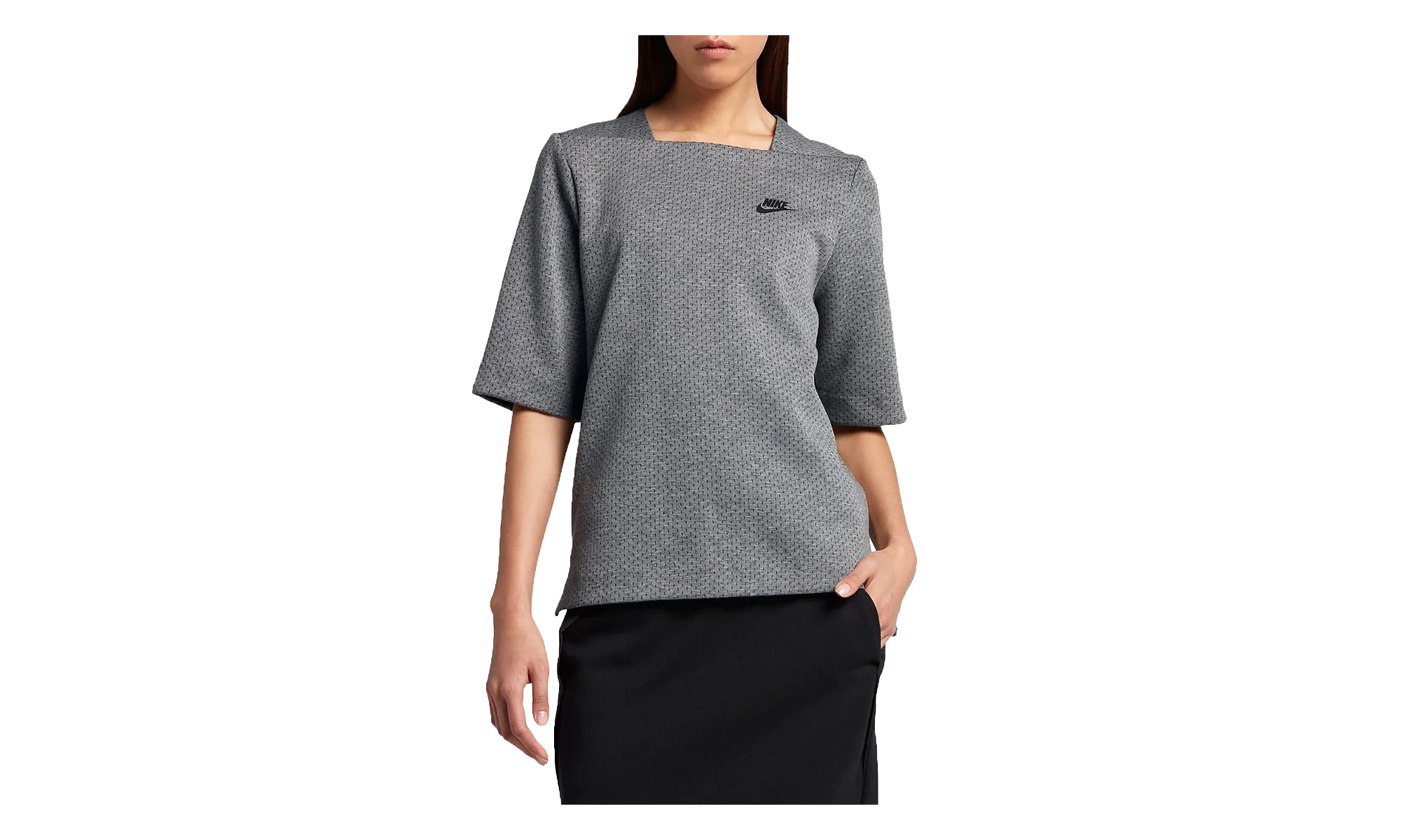 Sportswear Tech Fleece Top WMNS "Carbon Heather / Black" 833450 091