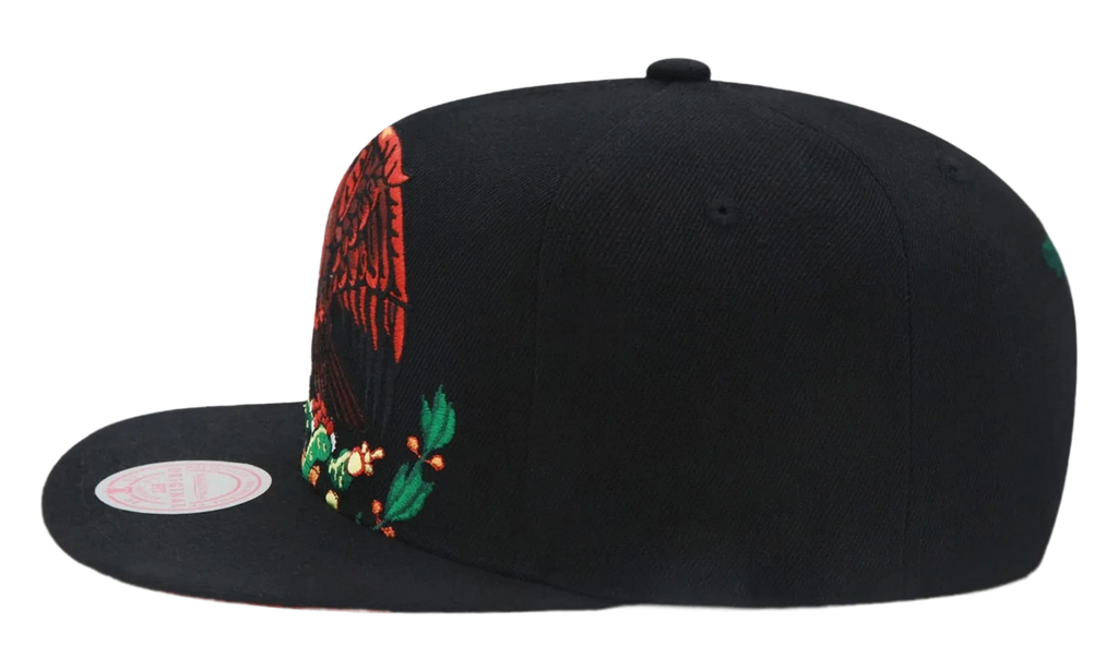 Branded Cropped Eagle Snapback Cap "Mexican Flag - Black" 6HSSTD17420 MNNBLCK