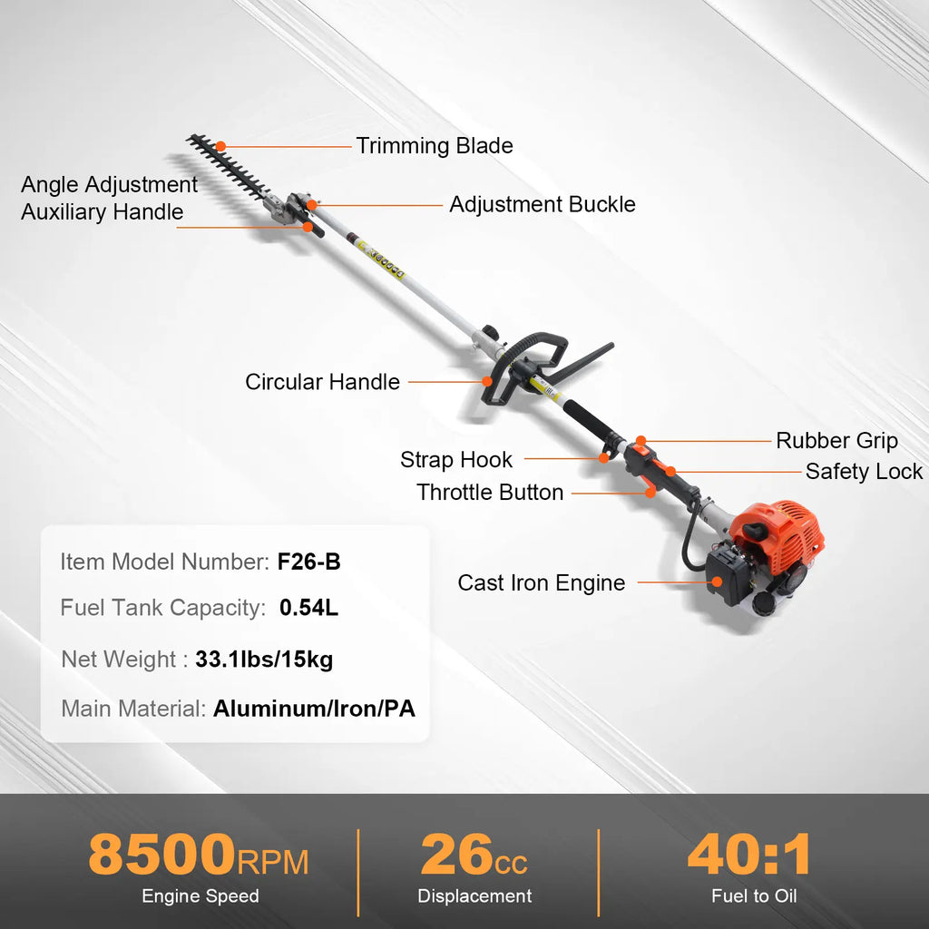 52CC 6-in-1 Gas Powered Yard Tool Set