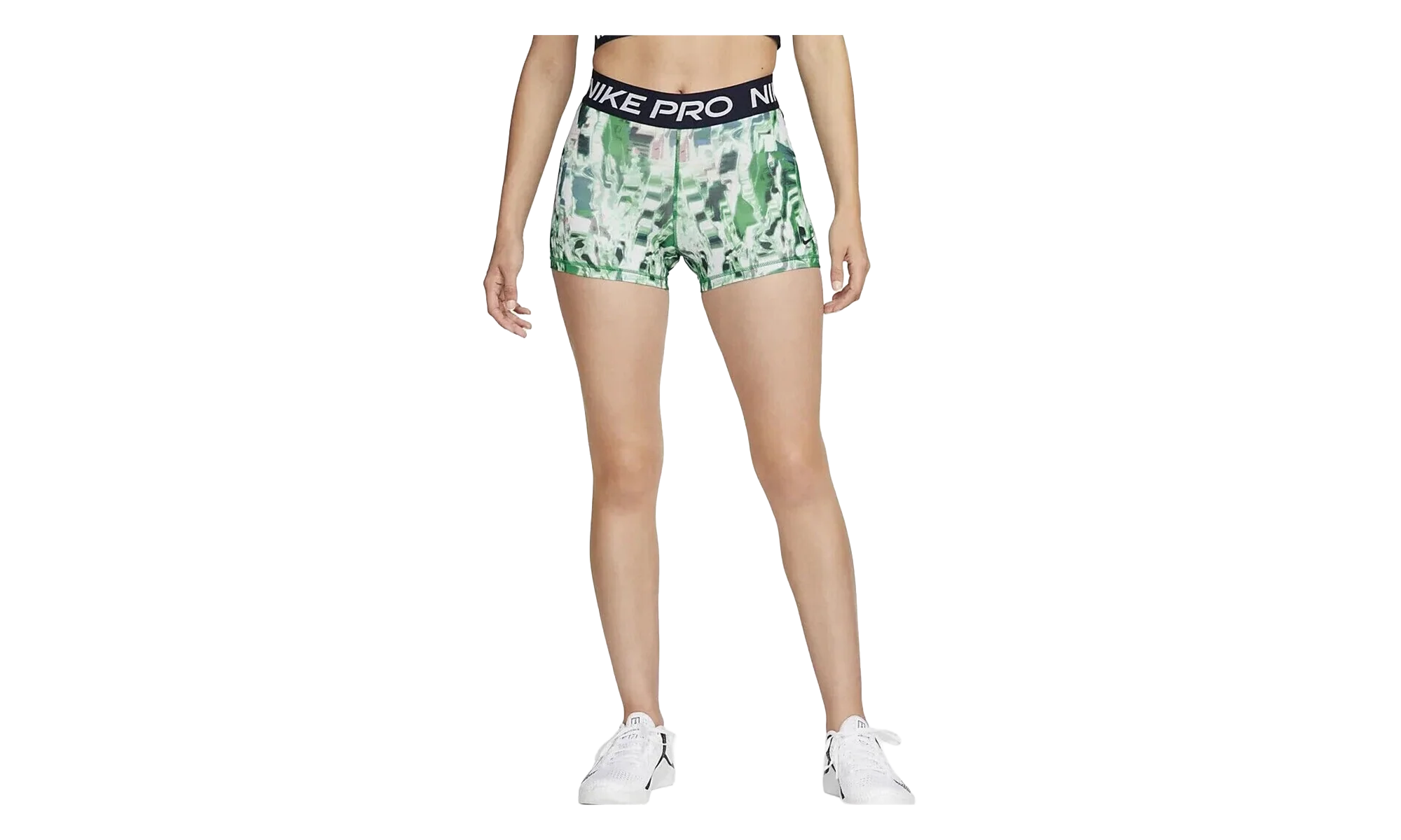 Mid Rise All Over Pattern 3 Training Shorts WMNS "Green" DQ5573 365