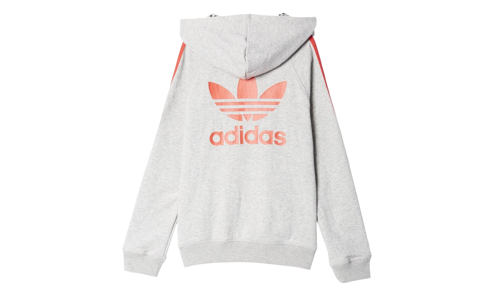 OriginalsTrefoil Hoodie GS "Medium Grey Heather / Red" S96086