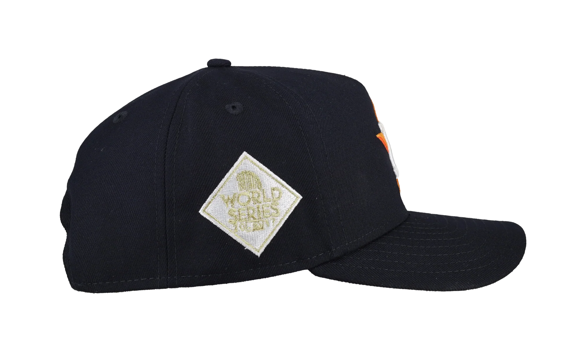 9FIFTY Houston Astros 2017 Team Color A Frame Snapback Hat "Black (Grey Brim)" NE474