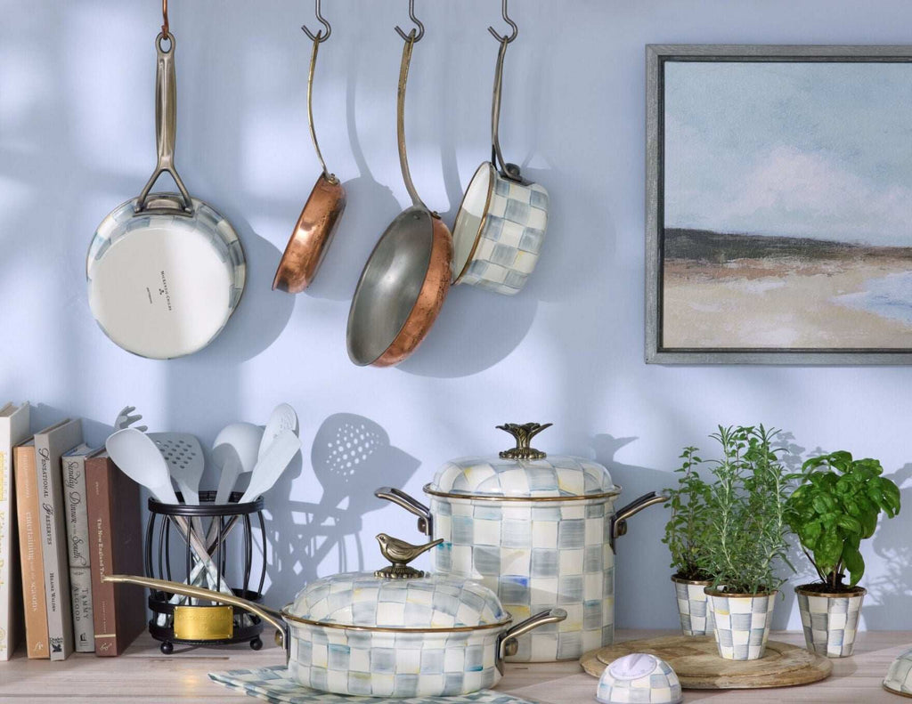 Sterling Check Enamel 1 Qt. Saucepan