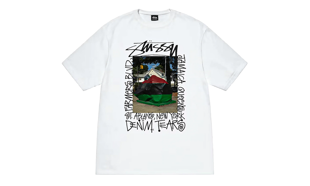 Stussy Farmers Blvd Short Sleeve Tee Shirt "White" DT309