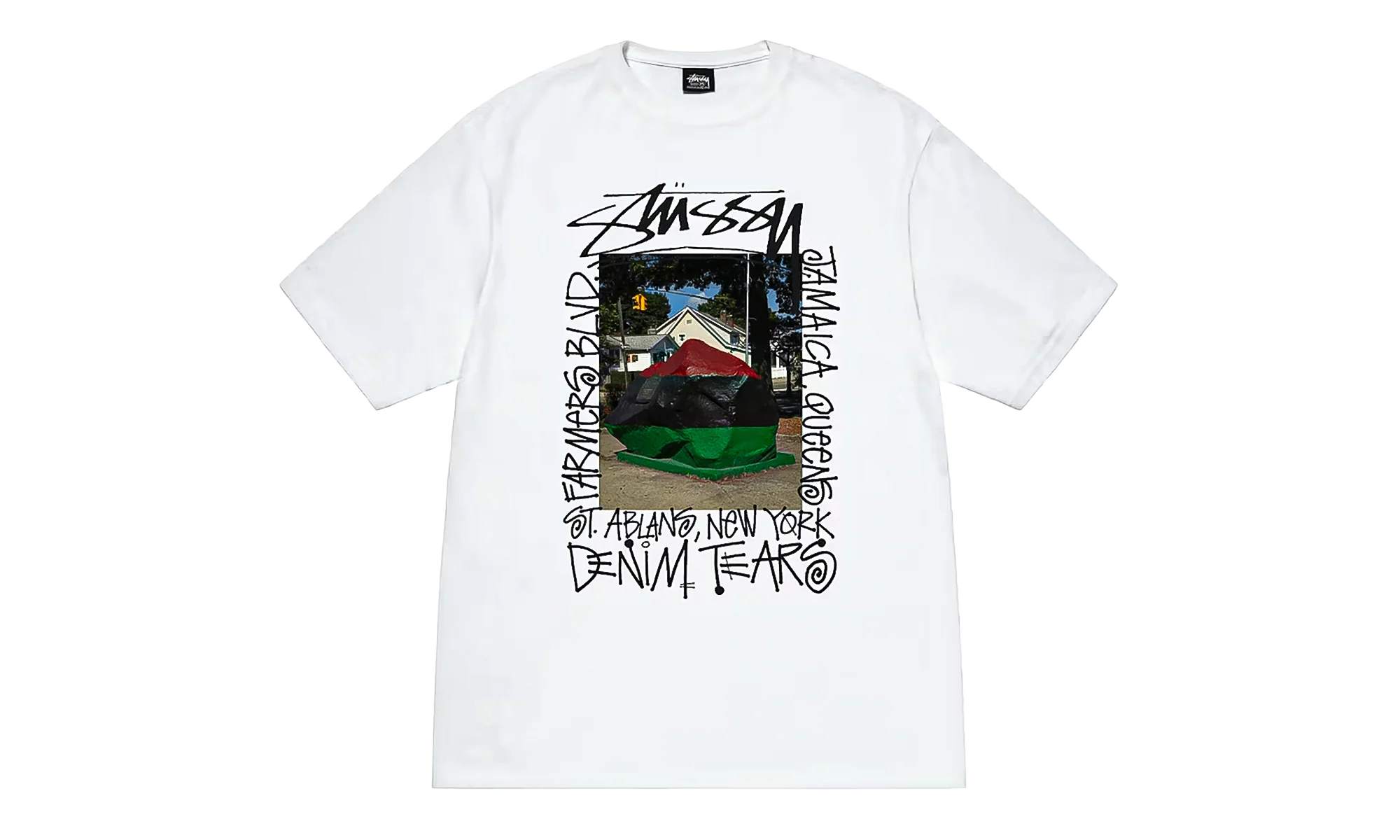 Stussy Farmers Blvd Short Sleeve Tee Shirt "White" DT309