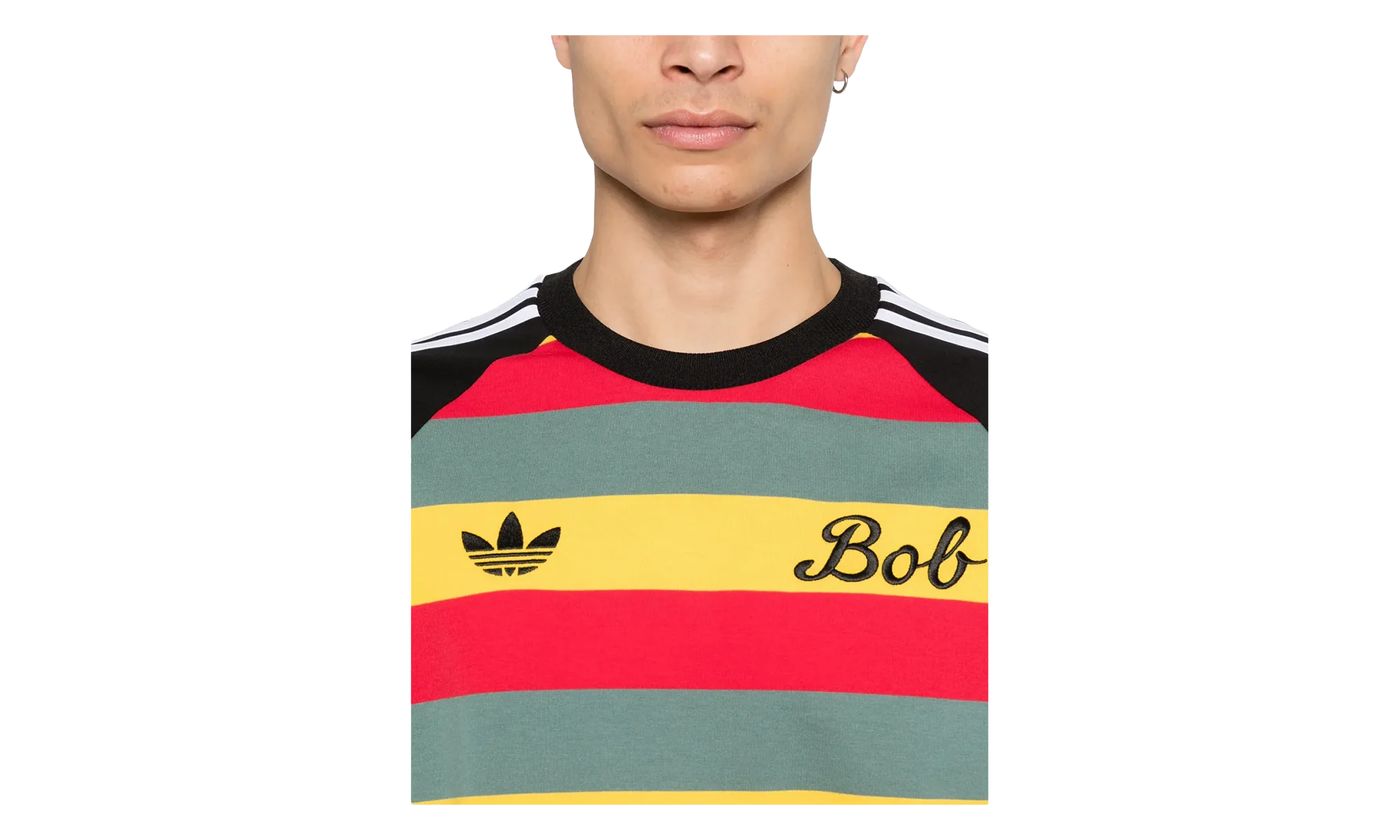 Striped SS Tee "Bob Marley" JY5212