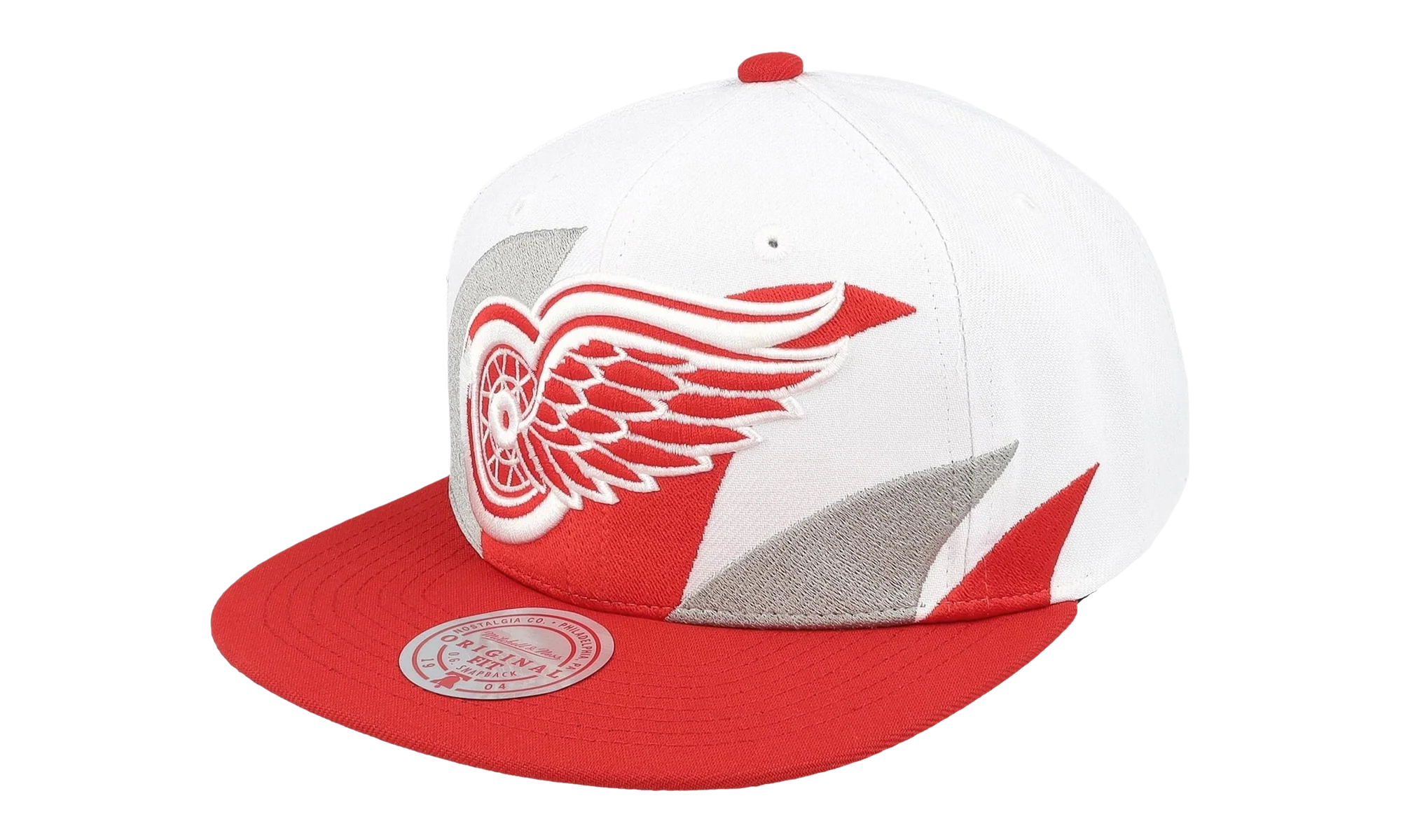 NHL Vintage Sharktooth Snapback Cap "Detroit Red Wings - White" 6HSSSH22088 DRWWHIT