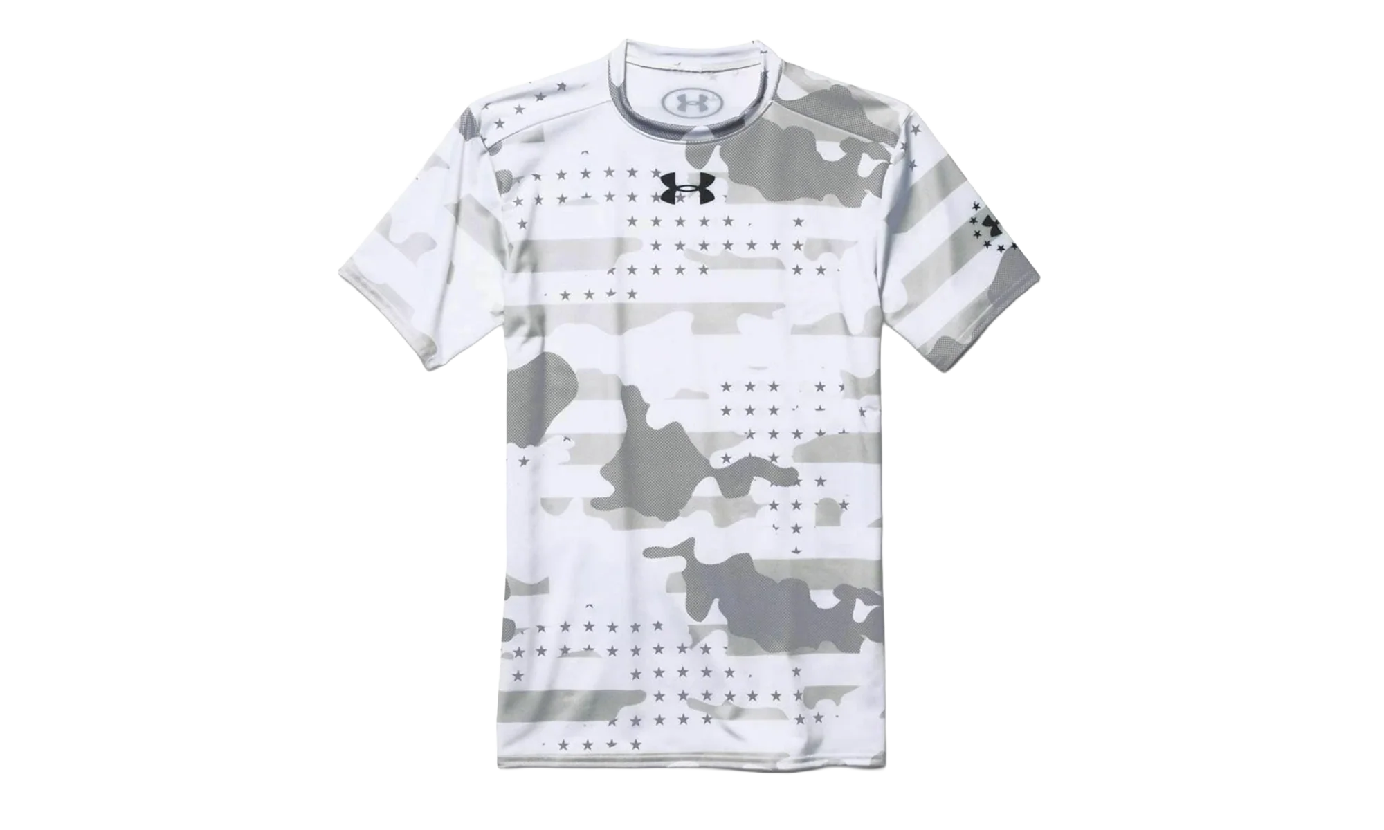 Freedom Camo Short Sleeve Compression Shirt "White / Black" 1260445 100