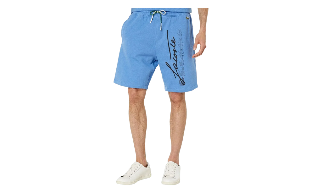 Signature Print Cotton Fleece Shorts "Blue Chine / Black" GH2640 HG3
