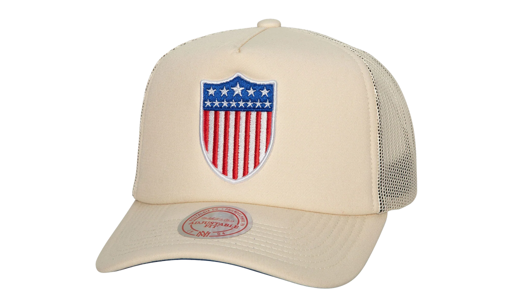 MLB Cooperstown Evergreen Trucker Snapback Cap "Brooklyn Dodgers - Off White" HHSS6490 BDOYYPPPOFWH
