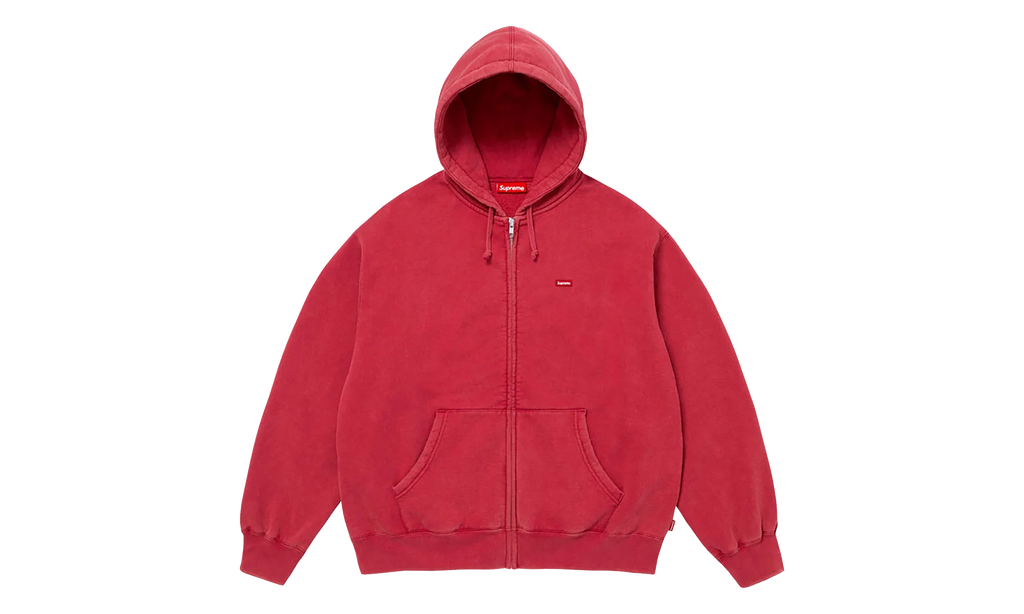 Small Box Zip Up Hooded Sweatshirt "SS26 - dark red" SU27351