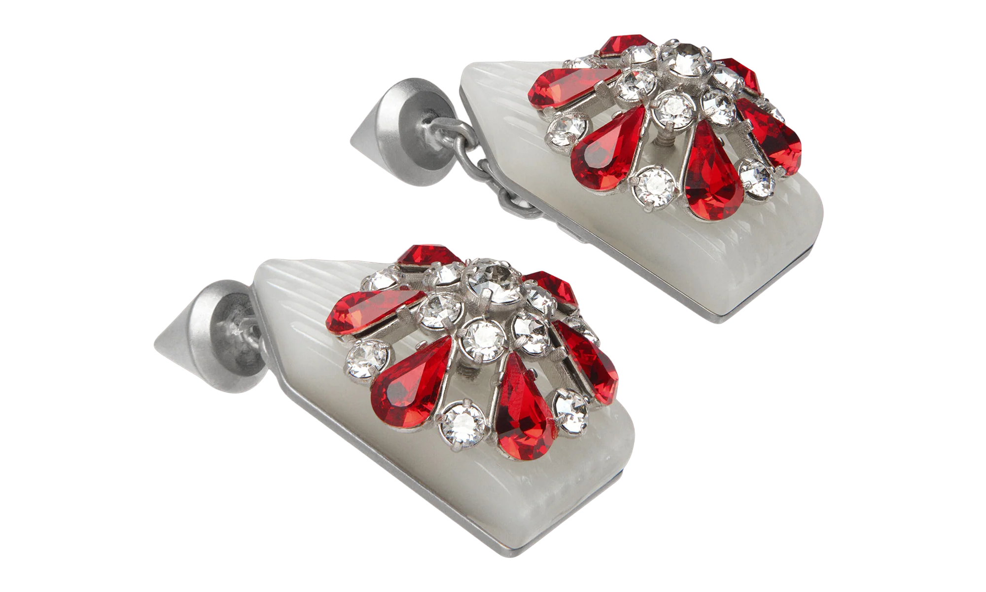 Rhinestone Cufflinks "Silver / Red" SM1VM0006P6479980