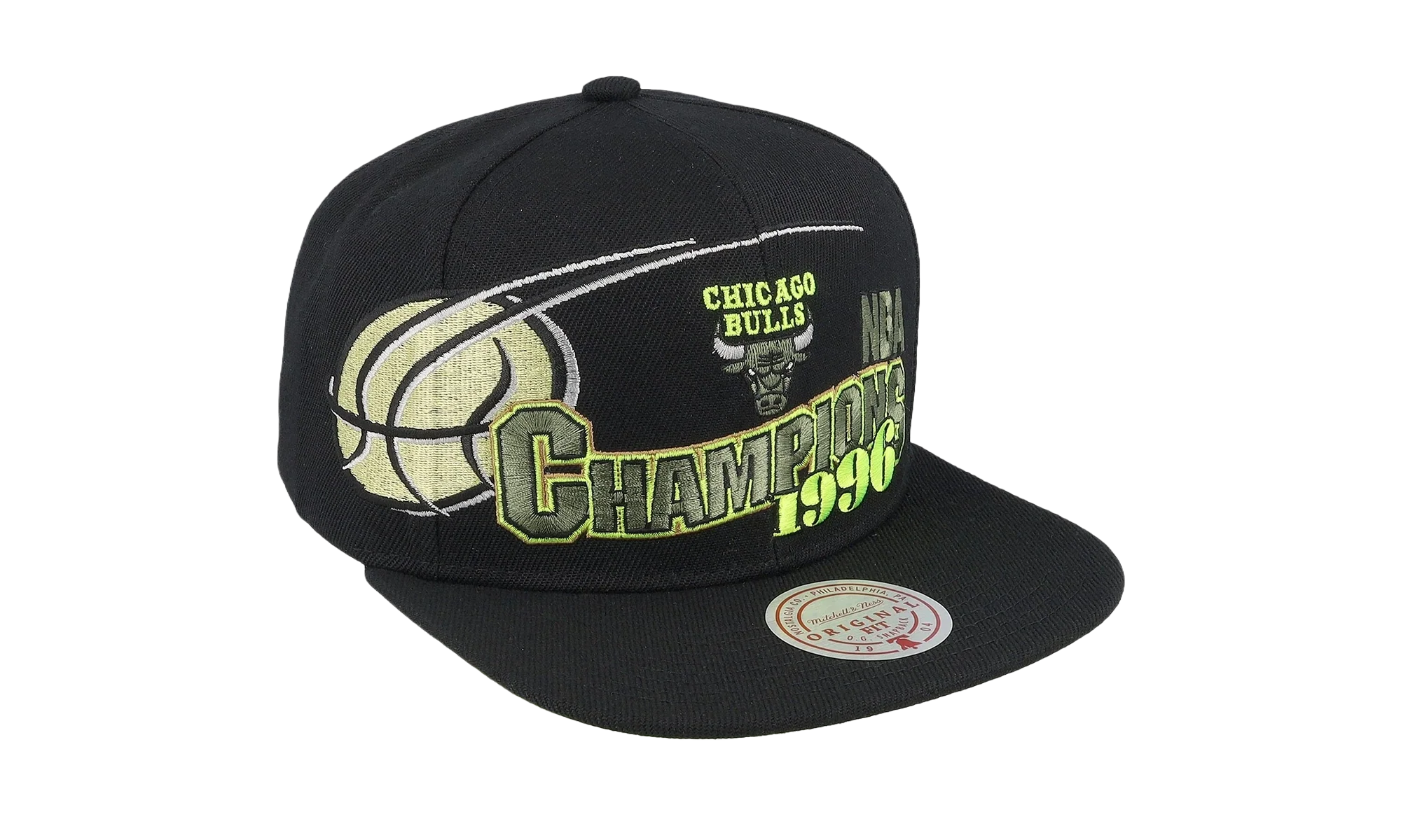 NBA Hardwood Classics 96 Champ Flipside Snapback Cap "Chicago Bulls - Black" HS8039 CBUBLCK