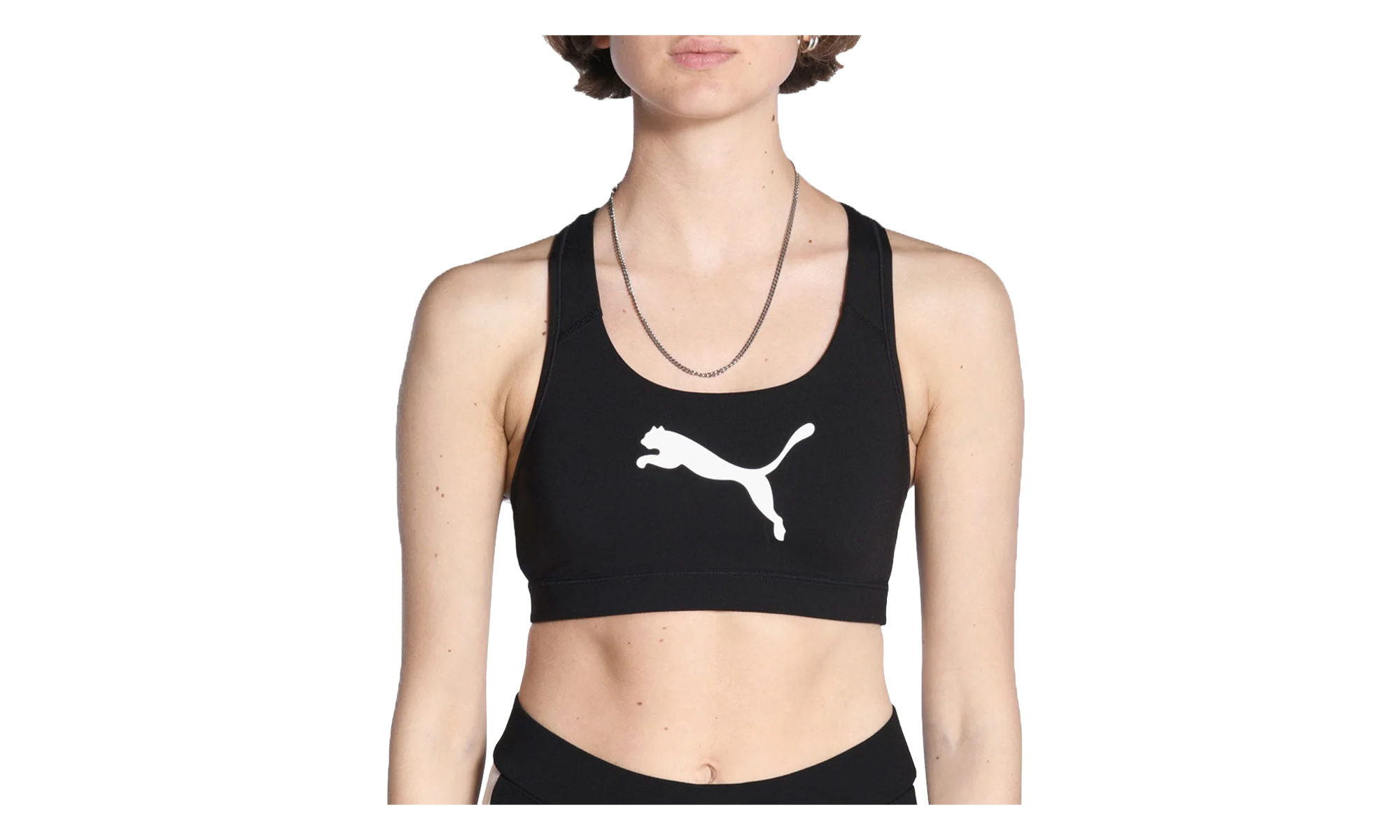 Training PwrShape Forever Logo Bra Top WMNS "Black/White" 515991 10
