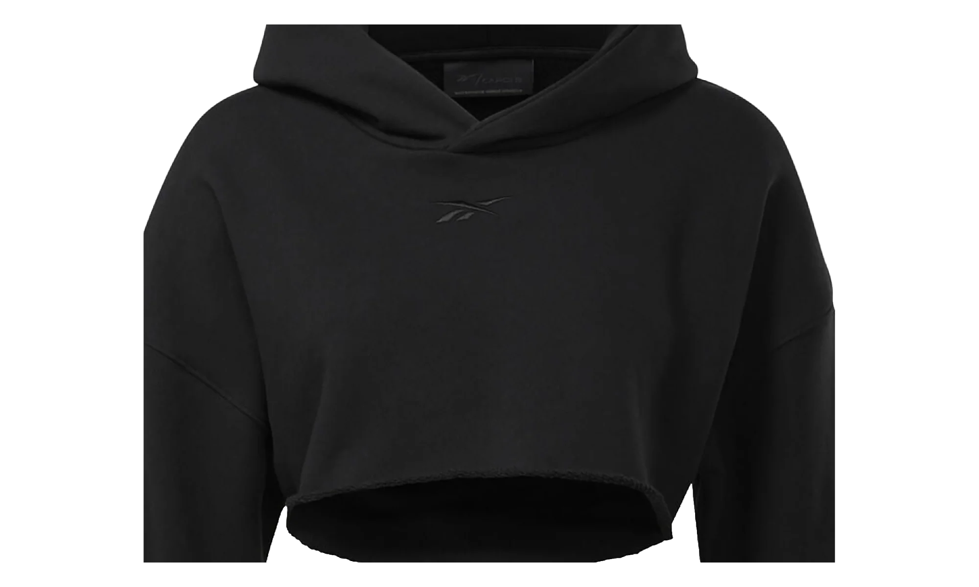 Cardi B Crop Hoodie WMNS "Black" H48407
