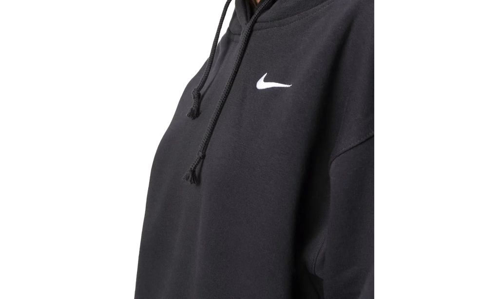 Sportswear Fleece Oversized Fit Hoodie WMNS "Black / White" CZ2590 010