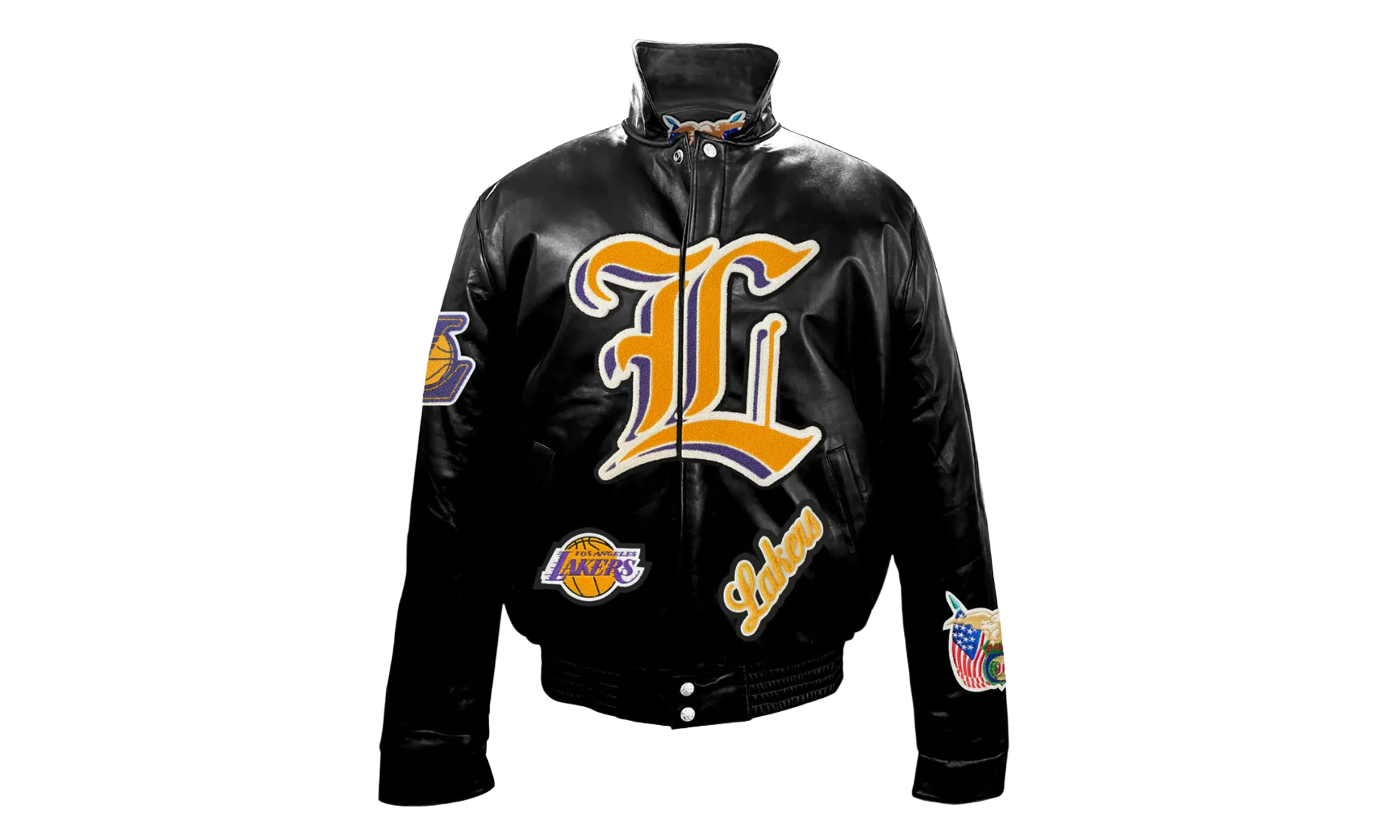 Puffer Full Leather Jacket "Los Angeles Lakers" BL 104