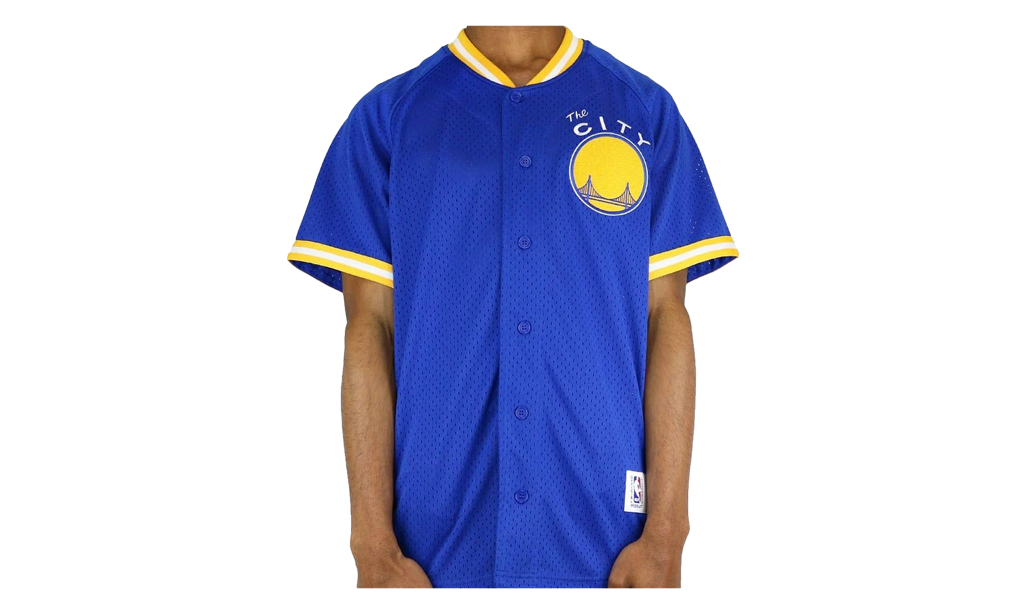 NBA Golden State Warriors Seasoned Pro Mesh Button Up "Golden State Warriors - Blue" 418TA3103AGSWIH