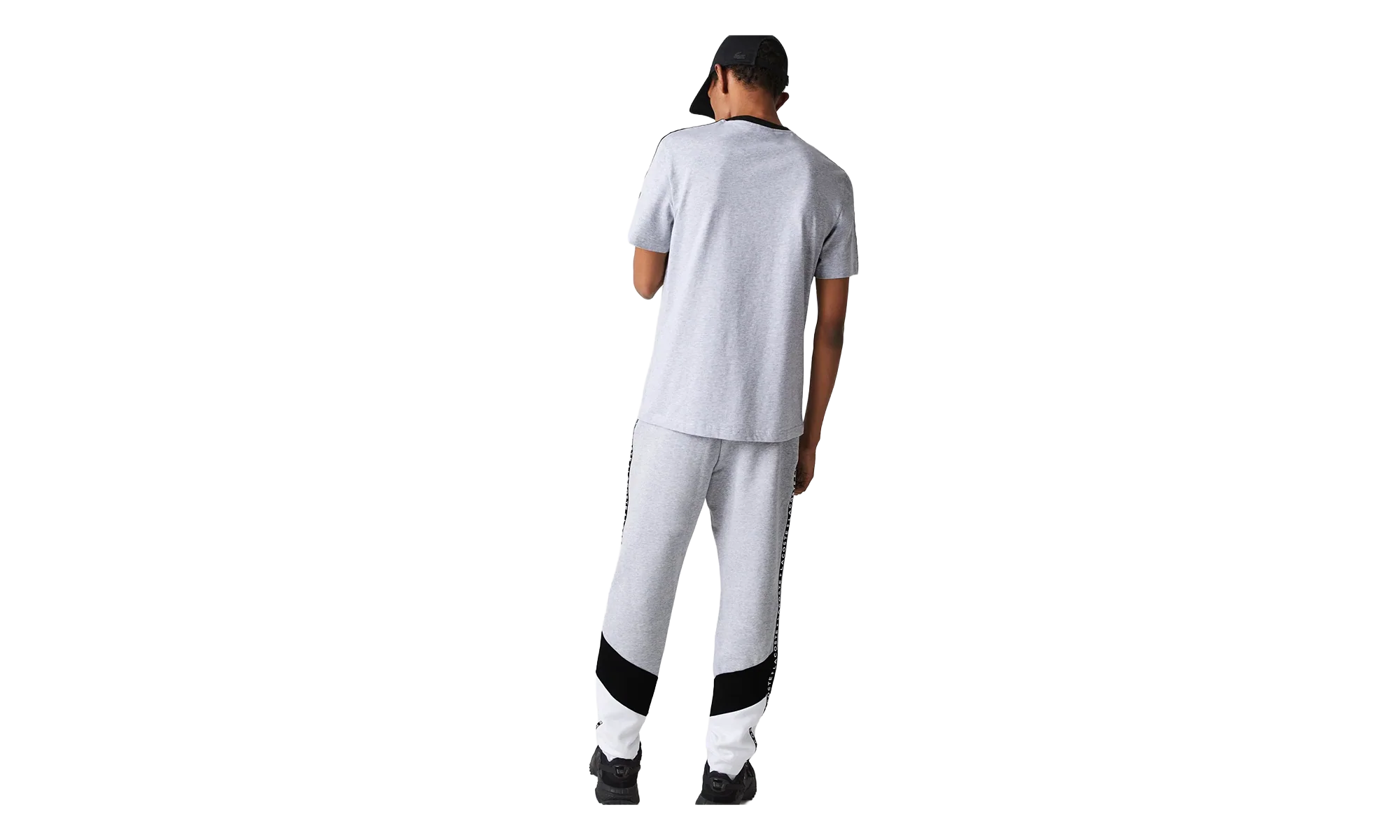 Signature Striped Colorblock Fleece Pants "Grey Chine / Black / White" XH7066 51 SJ1