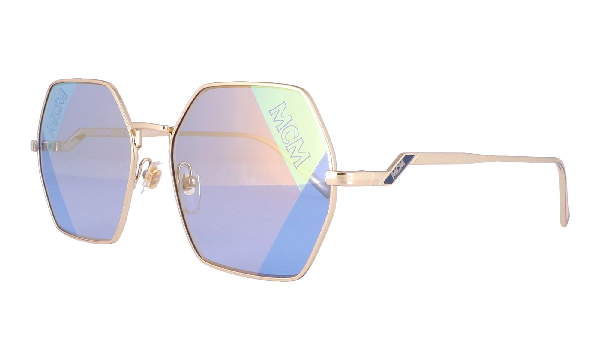 Hexagon Sunglasses "Shiny Gold" MCM126S-740