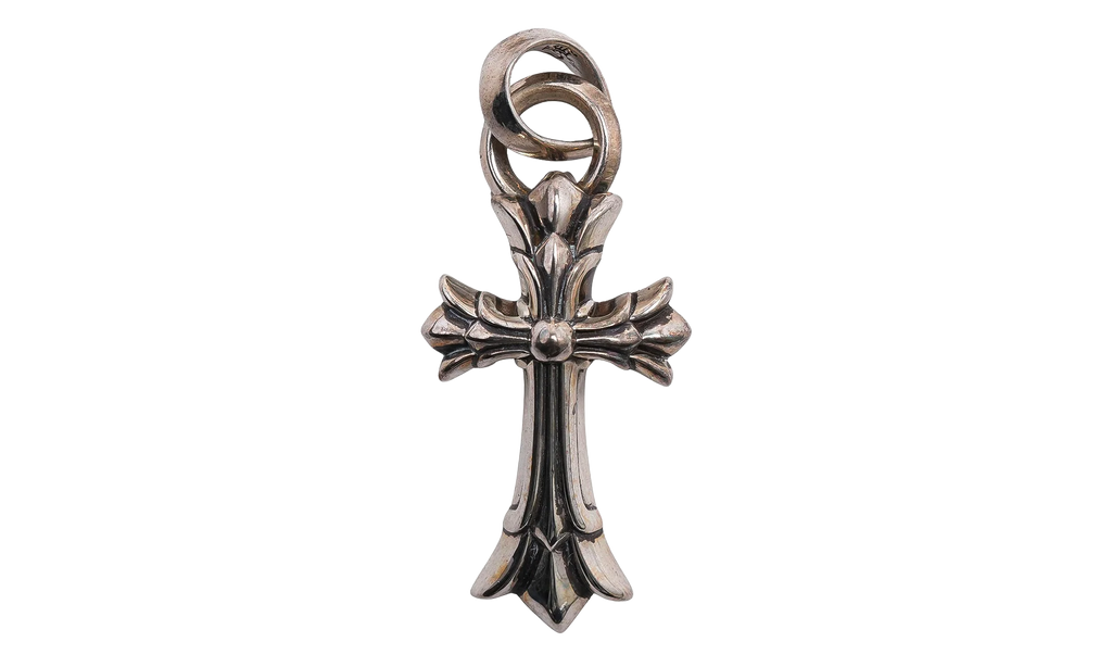 Double Cross Pendant with Bale "Silver" CHRM1154
