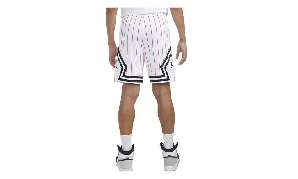 Air Jordan Pinstriped Diamond Shorts GS "White Striped Red" 95C890 001