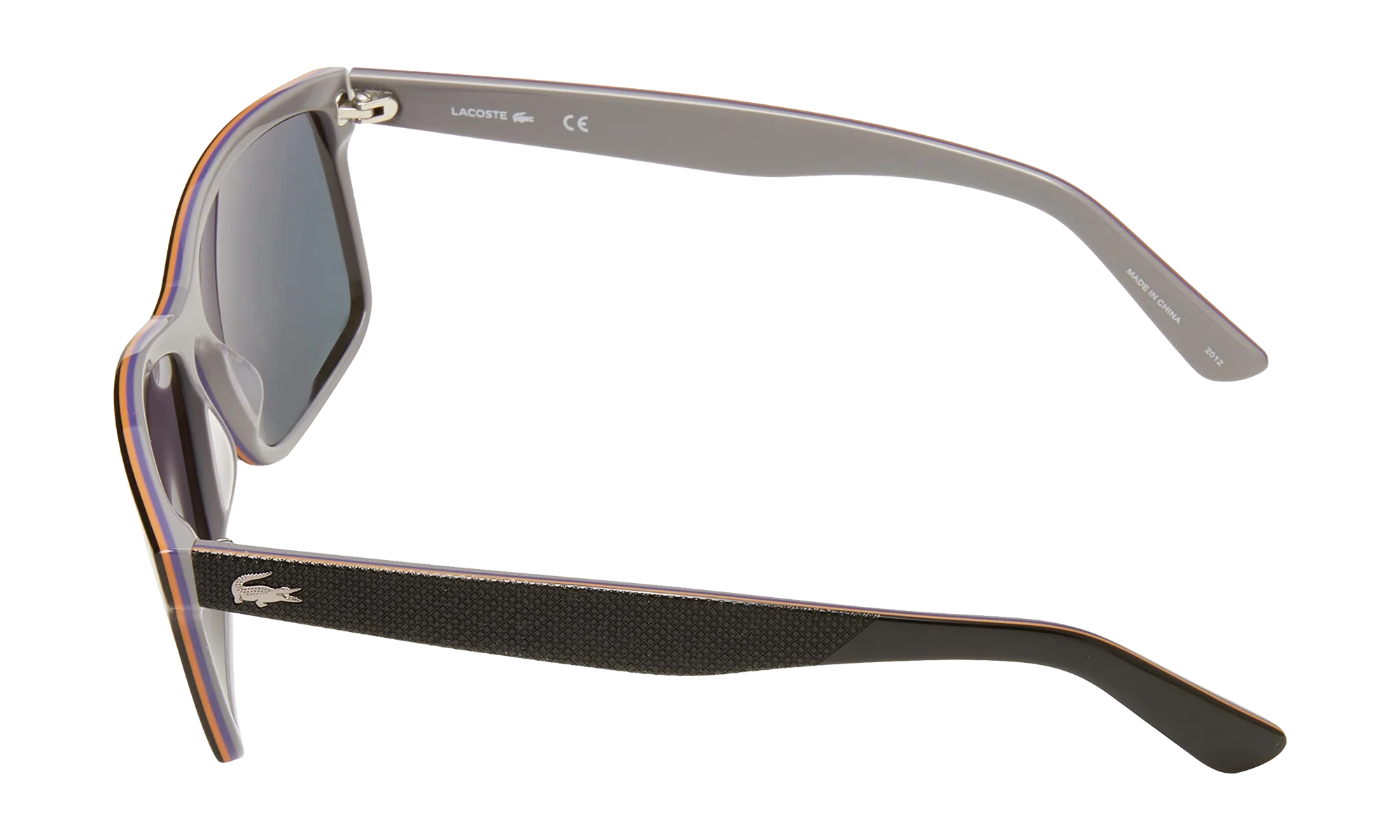 Rectangle Sunglasses "Shiny Black" L705S-003
