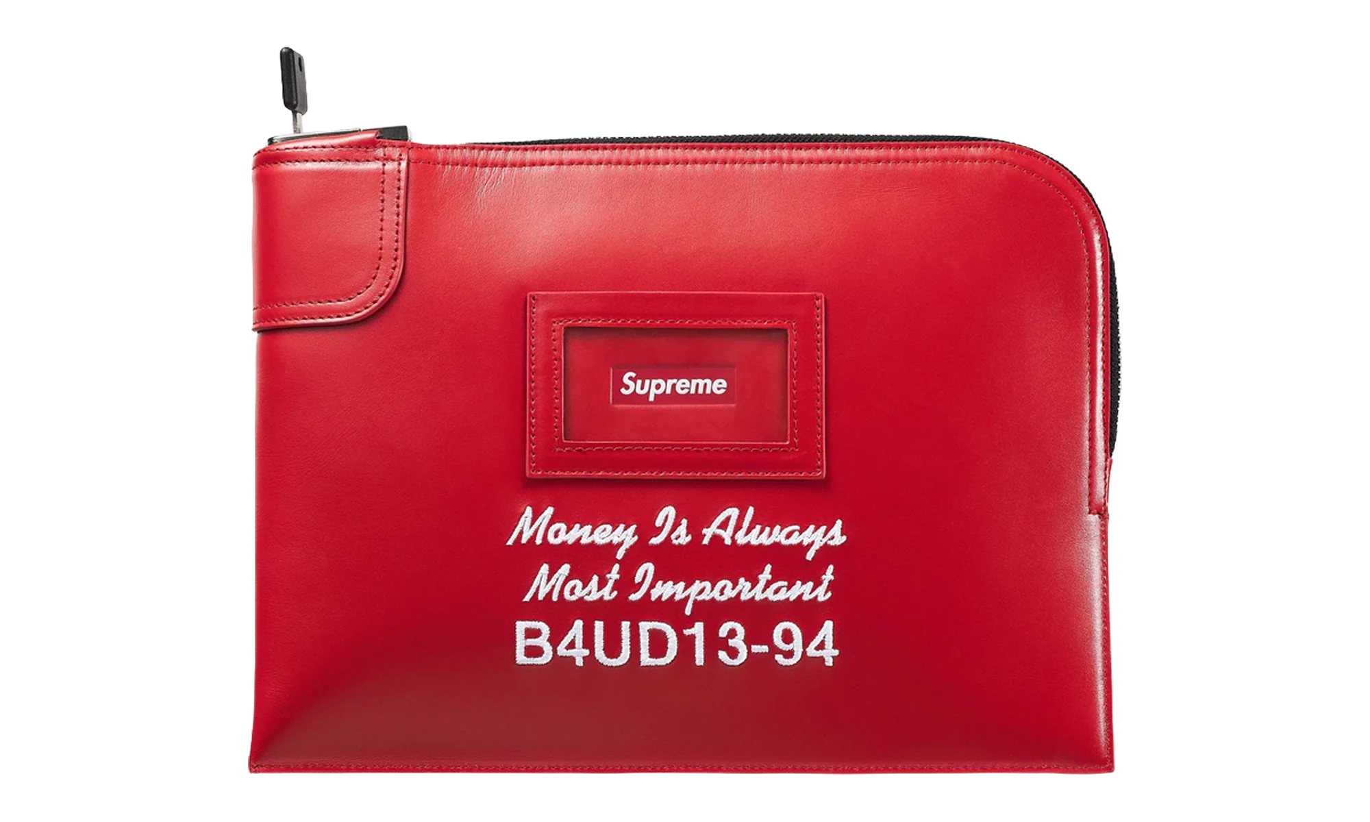 Leather Money Bag "FW25 - Red" SU26988