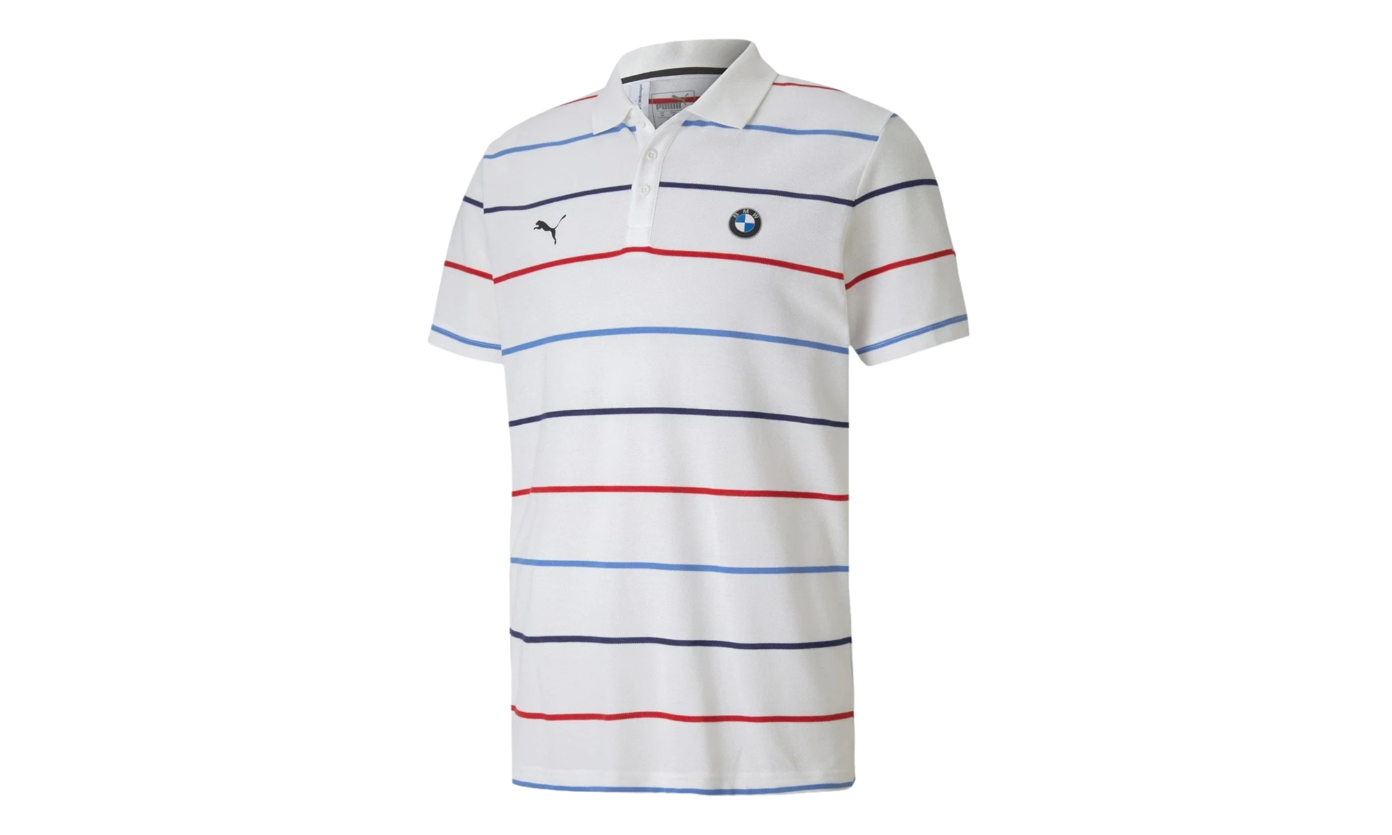 BMW Motorsport Striped Polo "White" 596100 02