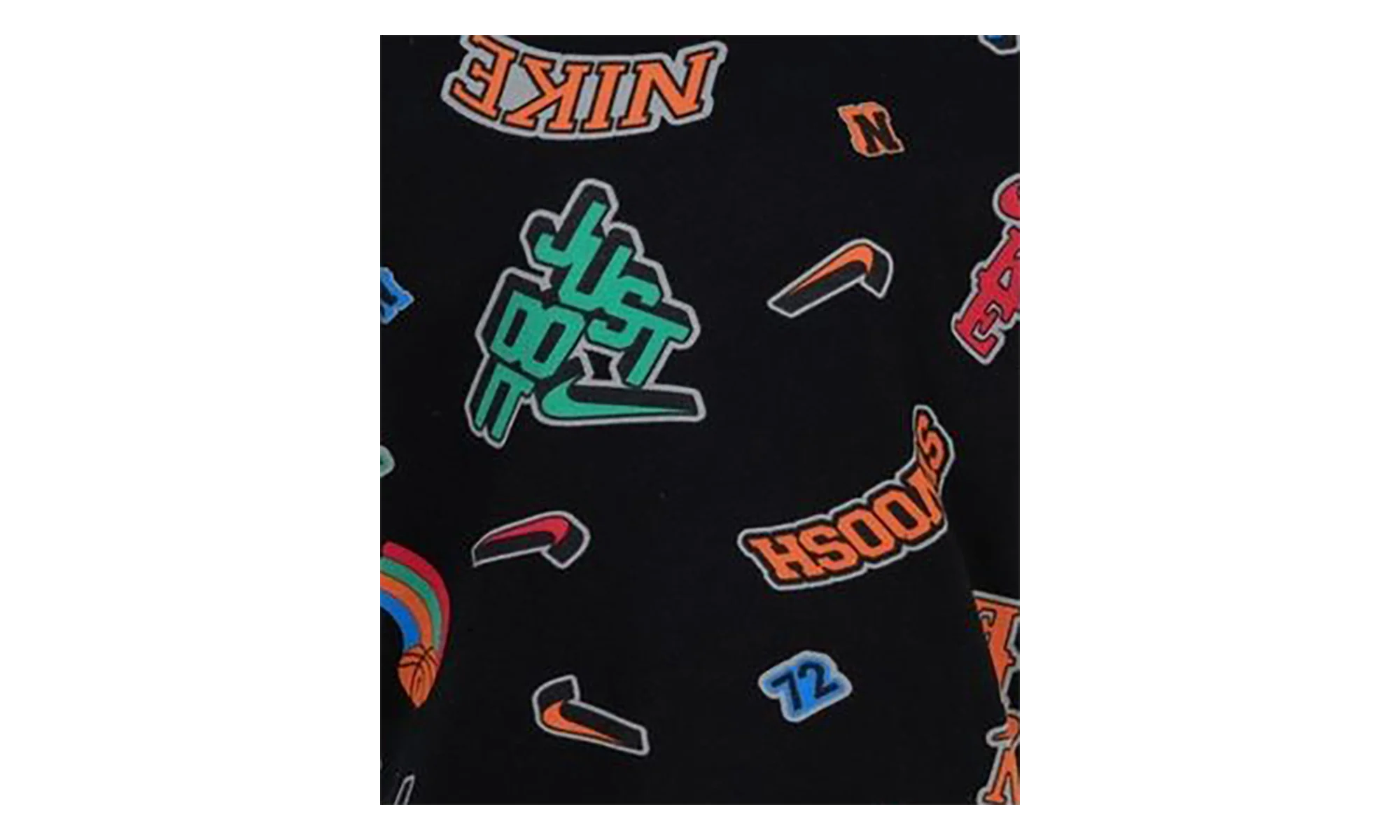 Swoosh 'Just Do It' Tee GS "Black / Multicolor" 86M360 023