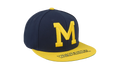 NCAA Logo Bill Snapback Cap "Michigan Wolverines - Navy / Yellow" HHSS4533 UMIYYPPPNYYW