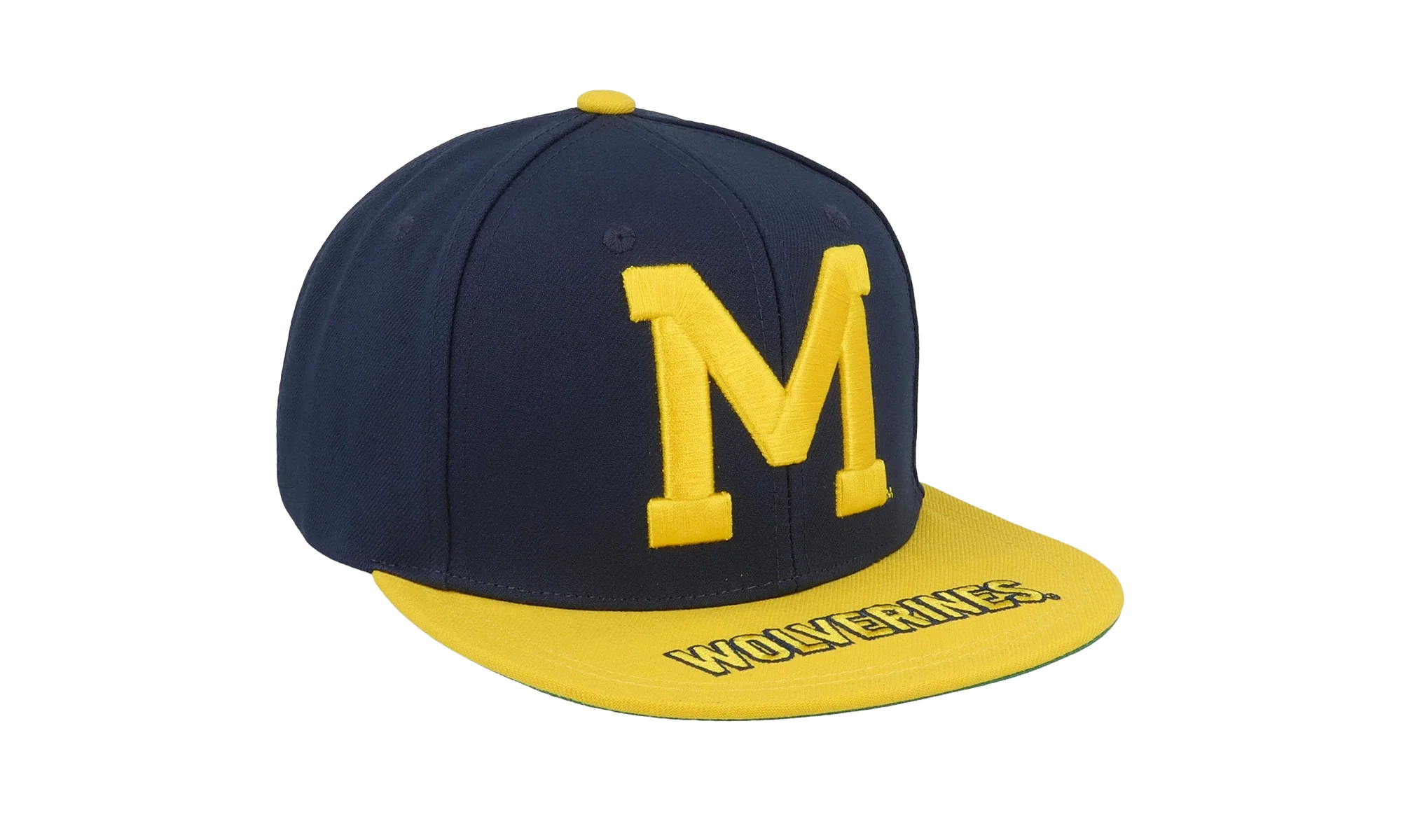 NCAA Logo Bill Snapback Cap "Michigan Wolverines - Navy / Yellow" HHSS4533 UMIYYPPPNYYW