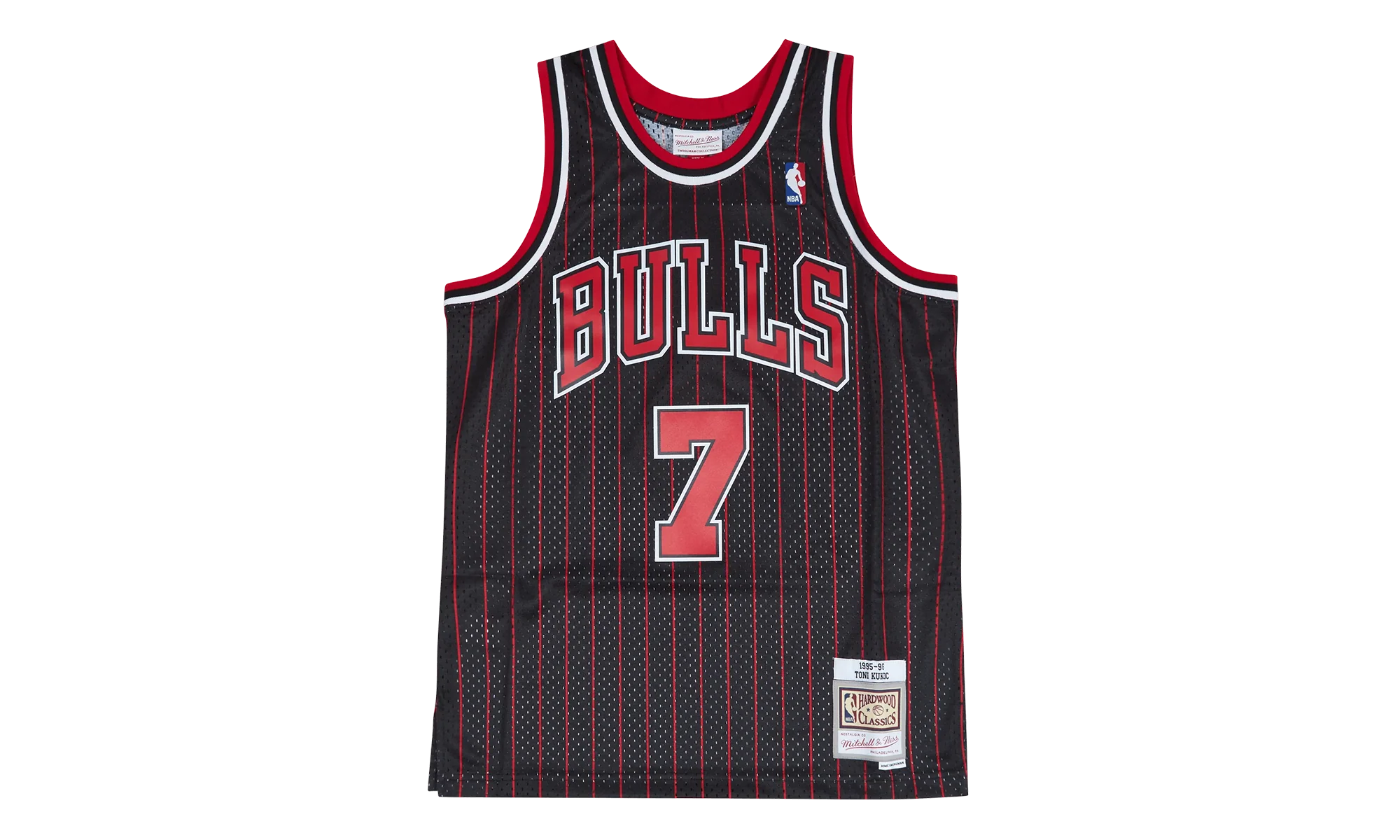 NBA Toni Kukoc Swingman Jersey "1995-96 Chicago Bulls - Black" SMJYAC18082 CBUBLCK95TKU