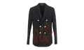 Burning Double-Breasted Blazer "Black and Red" PMEN023F22FAB0021025