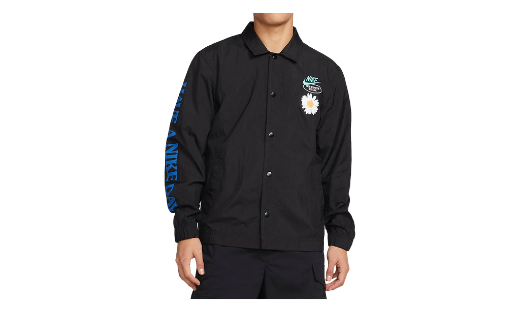 Sportswear Have A Nike Day Snap-front Coaches Jacket "Black / Washed Teal" DM5055 010