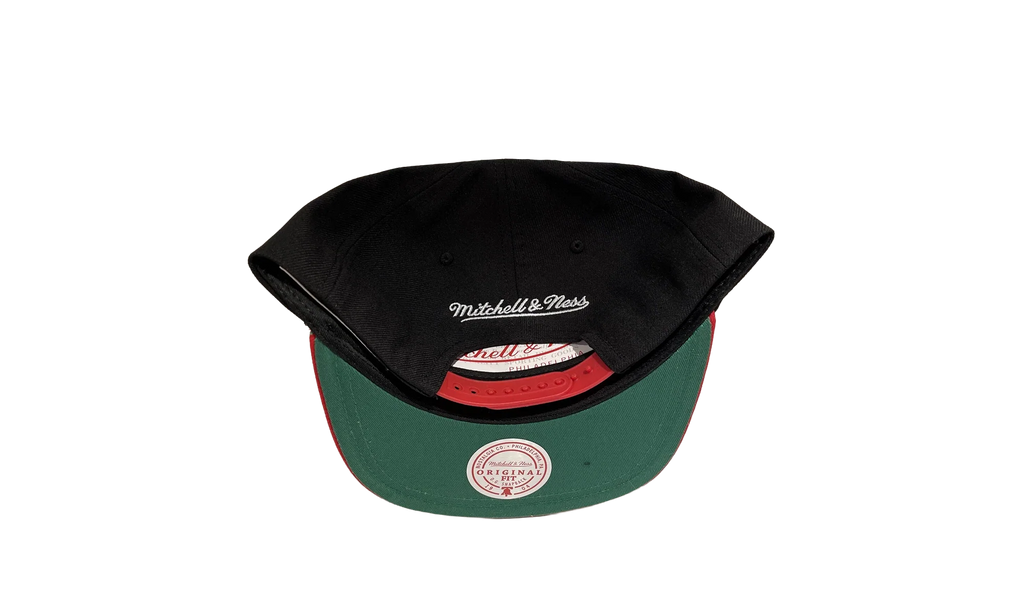 NCAA Logo Bill Snapback Cap "Ohio State Buckeyes - Black / Red" HHSS4533 OSTYYPPPBKRD
