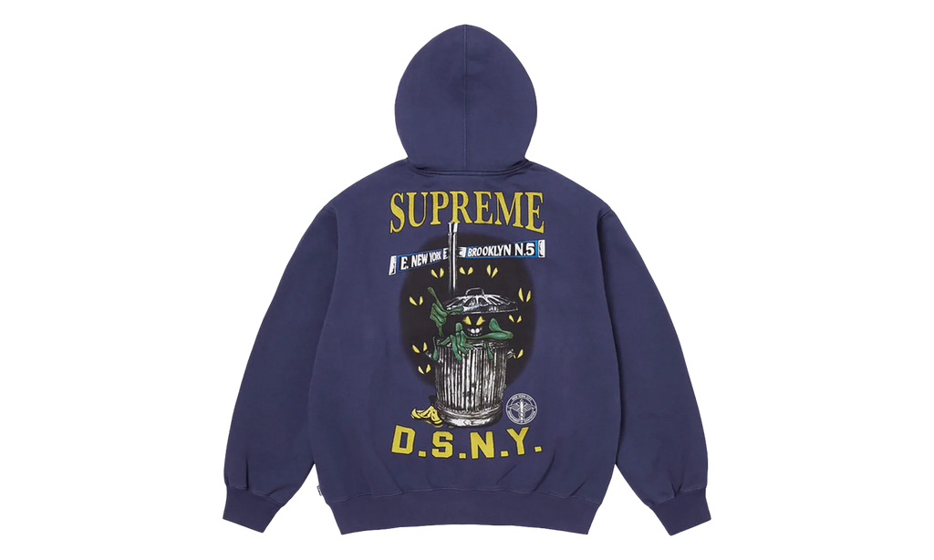 DSNY Zip Up Hooded Sweatshirt "SS26 - Washed Navy" SU27112