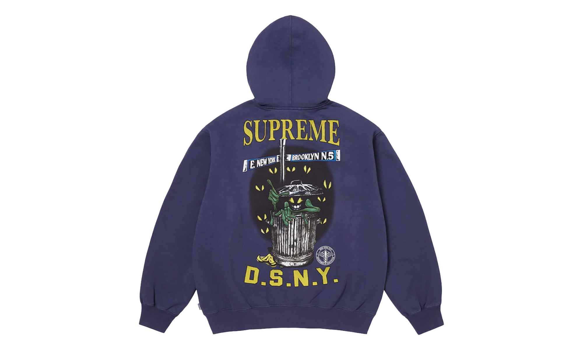 DSNY Zip Up Hooded Sweatshirt "SS26 - Washed Navy" SU27112