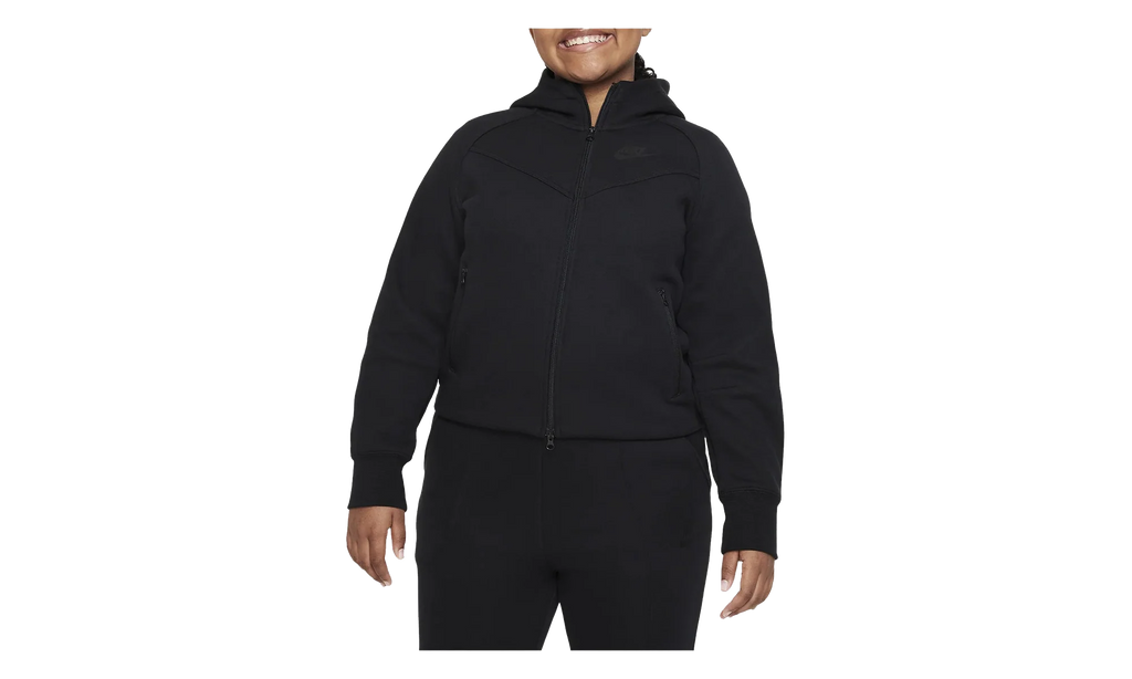 Sportswear Tech Fleece Full-zip Hoodie (Extended Size) GS "Triple Black" FD2980