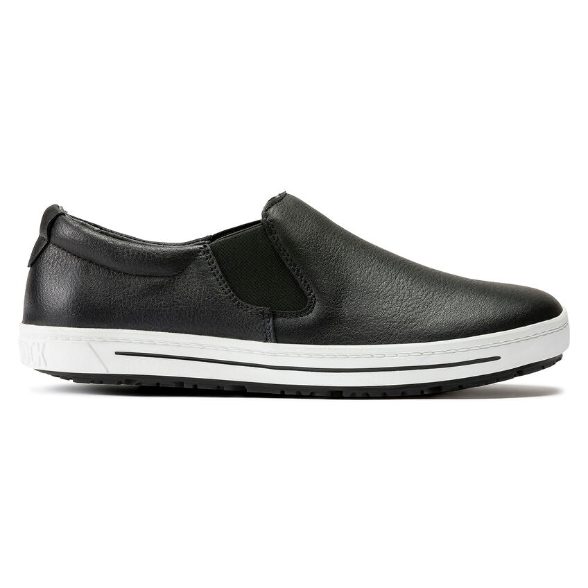 QO 400 Leather Slip On Shoe in Black