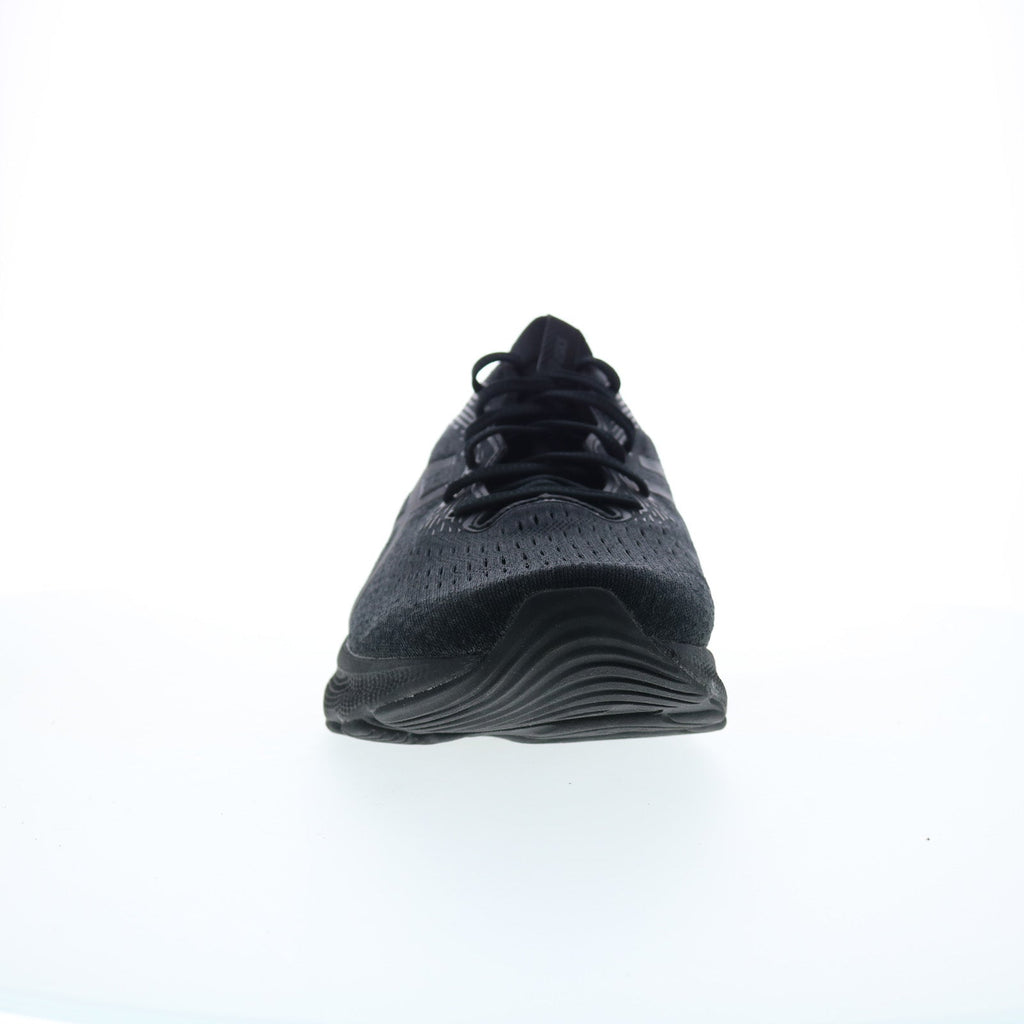 Asics Gel-Nimbus 24 Mens Black Leather Extra Wide Athletic Running Shoes