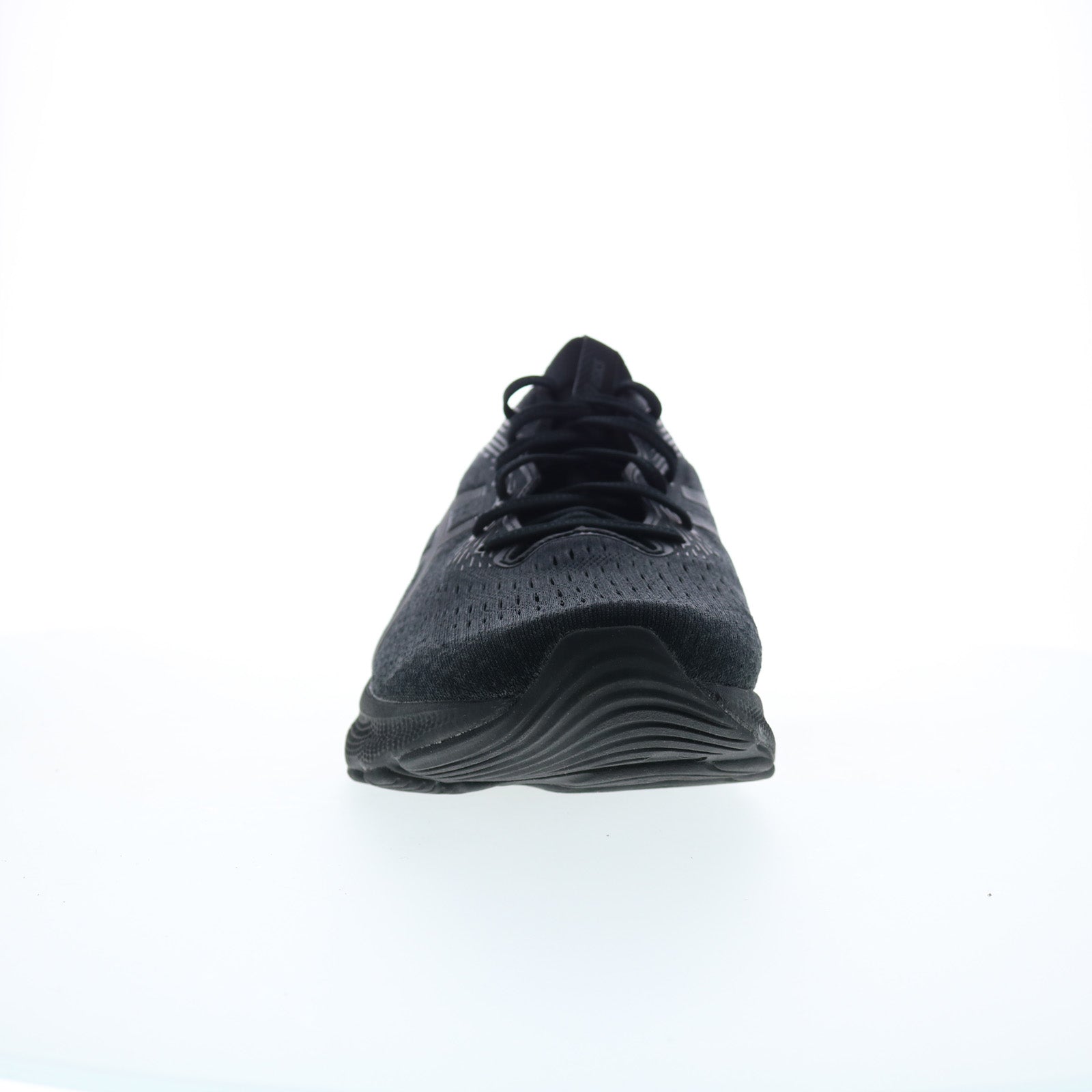 Asics Gel-Nimbus 24 Mens Black Leather Extra Wide Athletic Running Shoes