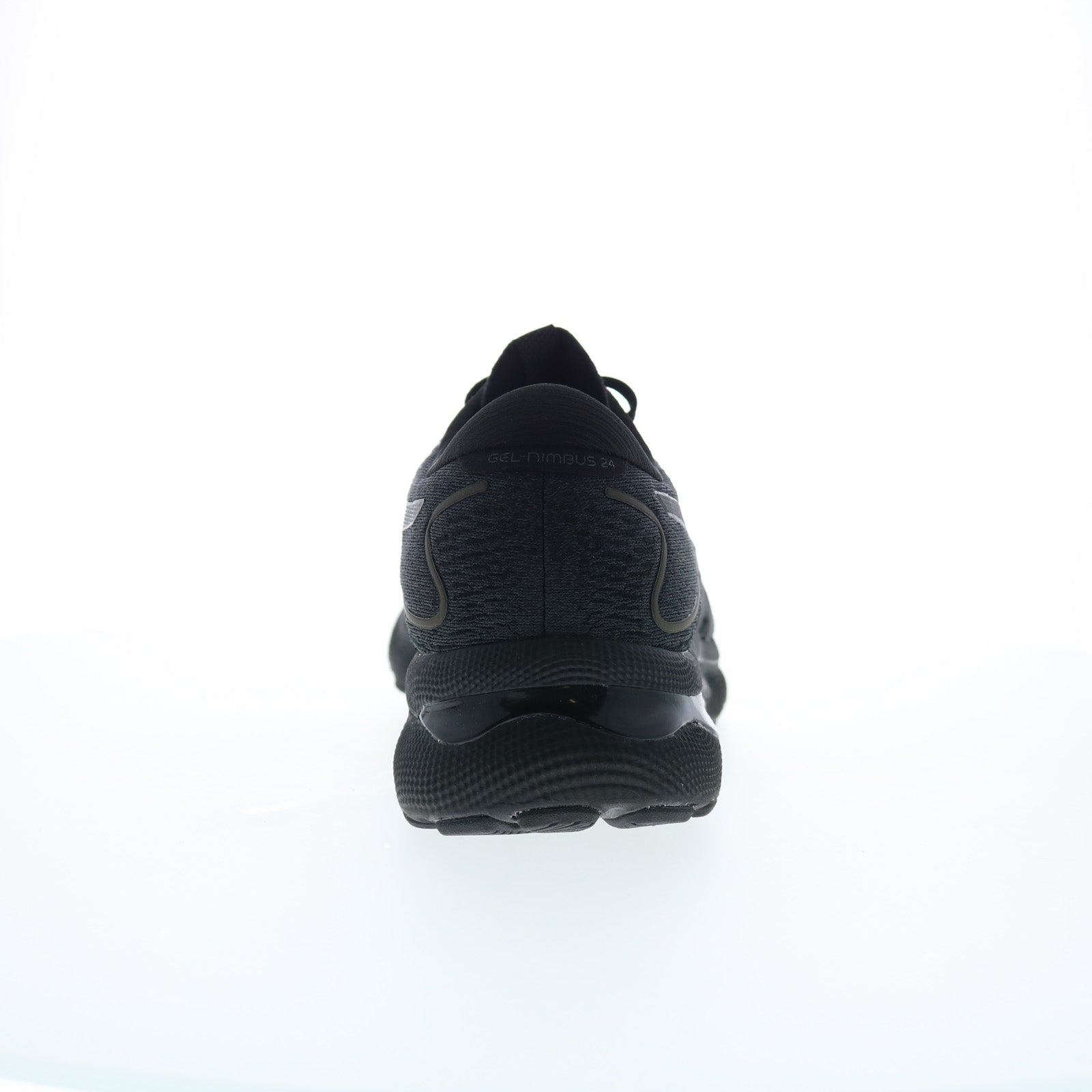 Asics Gel-Nimbus 24 Mens Black Leather Extra Wide Athletic Running Shoes
